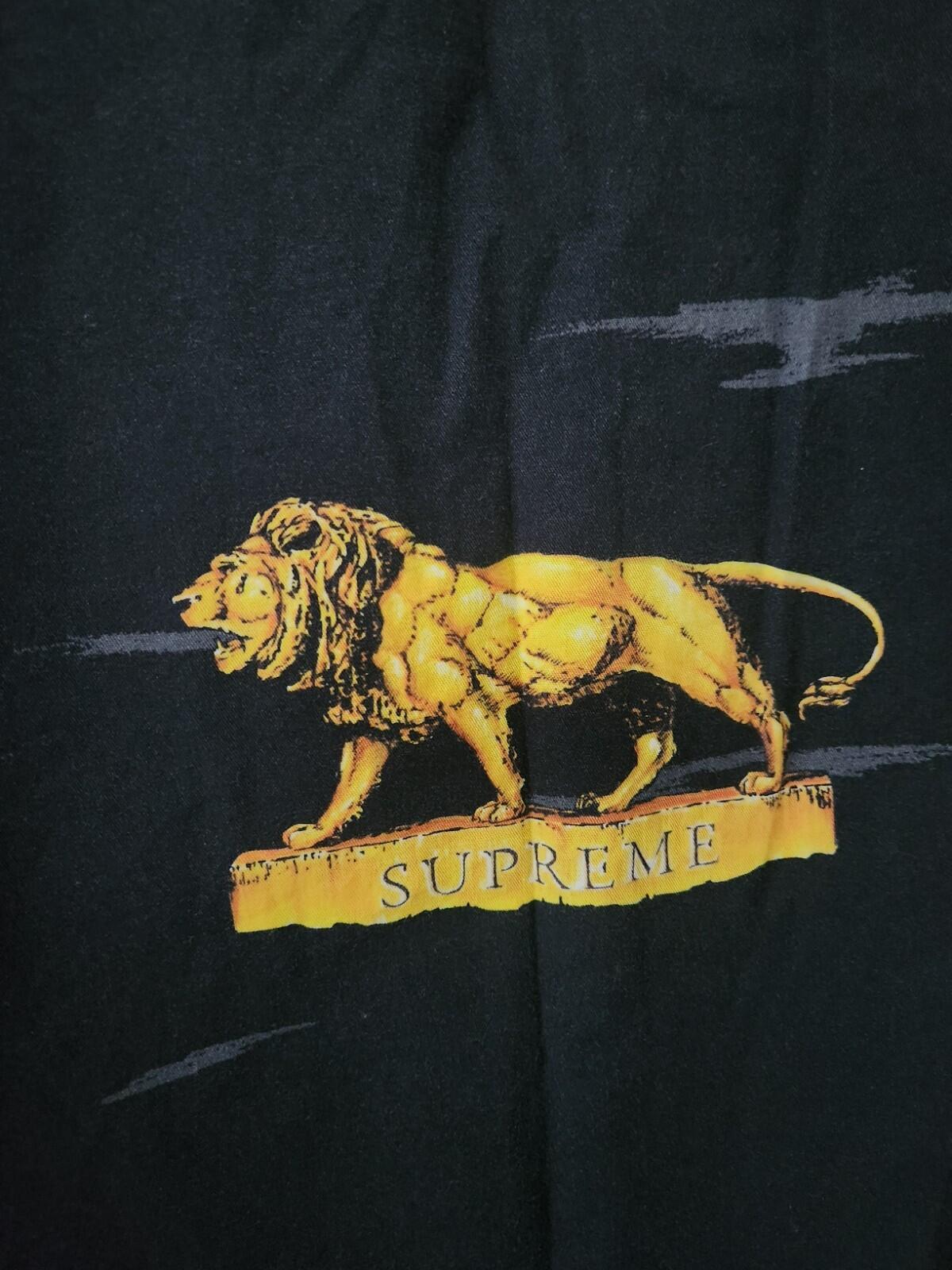 FW13 Supreme Lions shirt size M medium Button Up vintage 2014 rare  black top