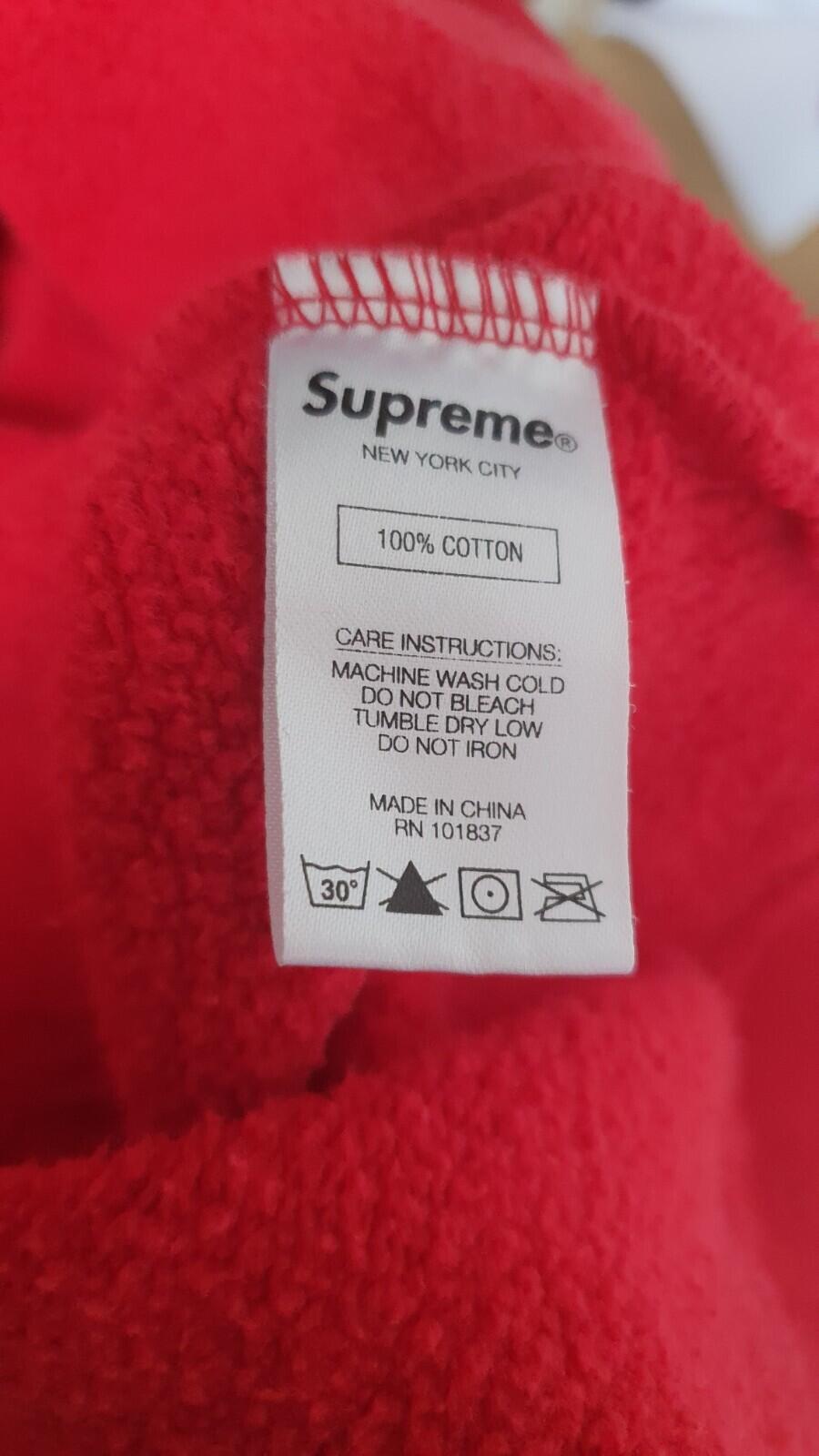 SS19 Supreme Set In Hooded Sweatshirt roter Hoodie Größe S small