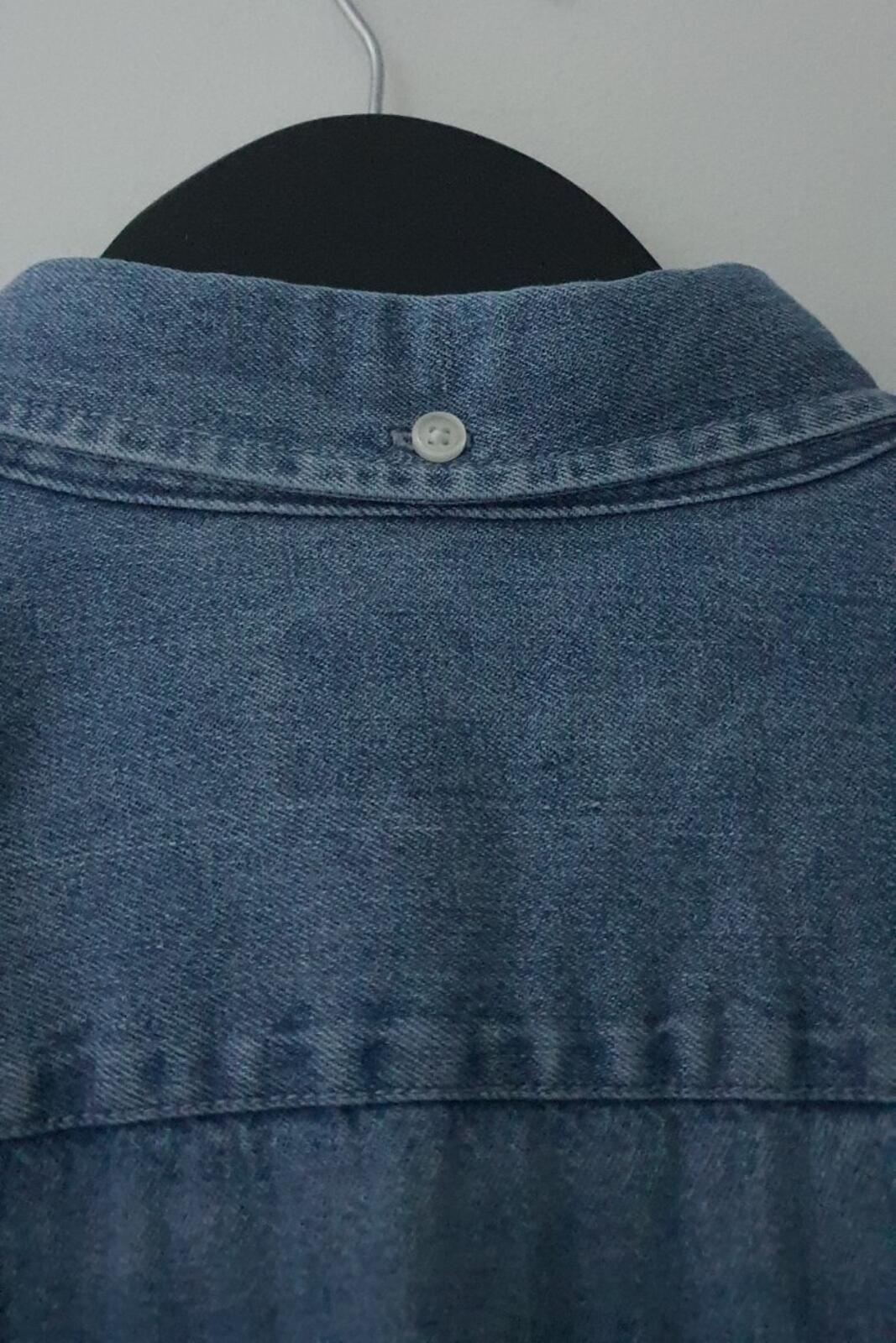 FW21 Supreme Small Box Denim Shirt Blue Talla M Mediana
