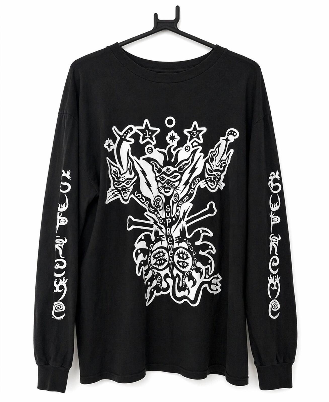 SS21 Supreme Clayton Patterson L/S Tee Black Size XL