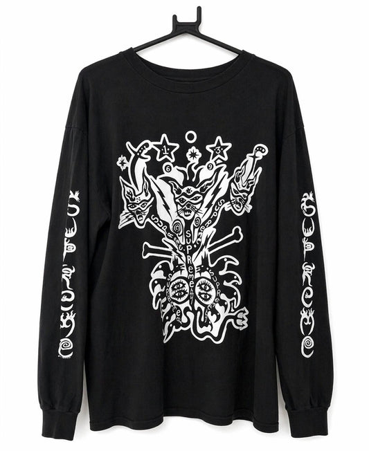 SS21 Supreme Clayton Patterson L/S Tee Black Size XL