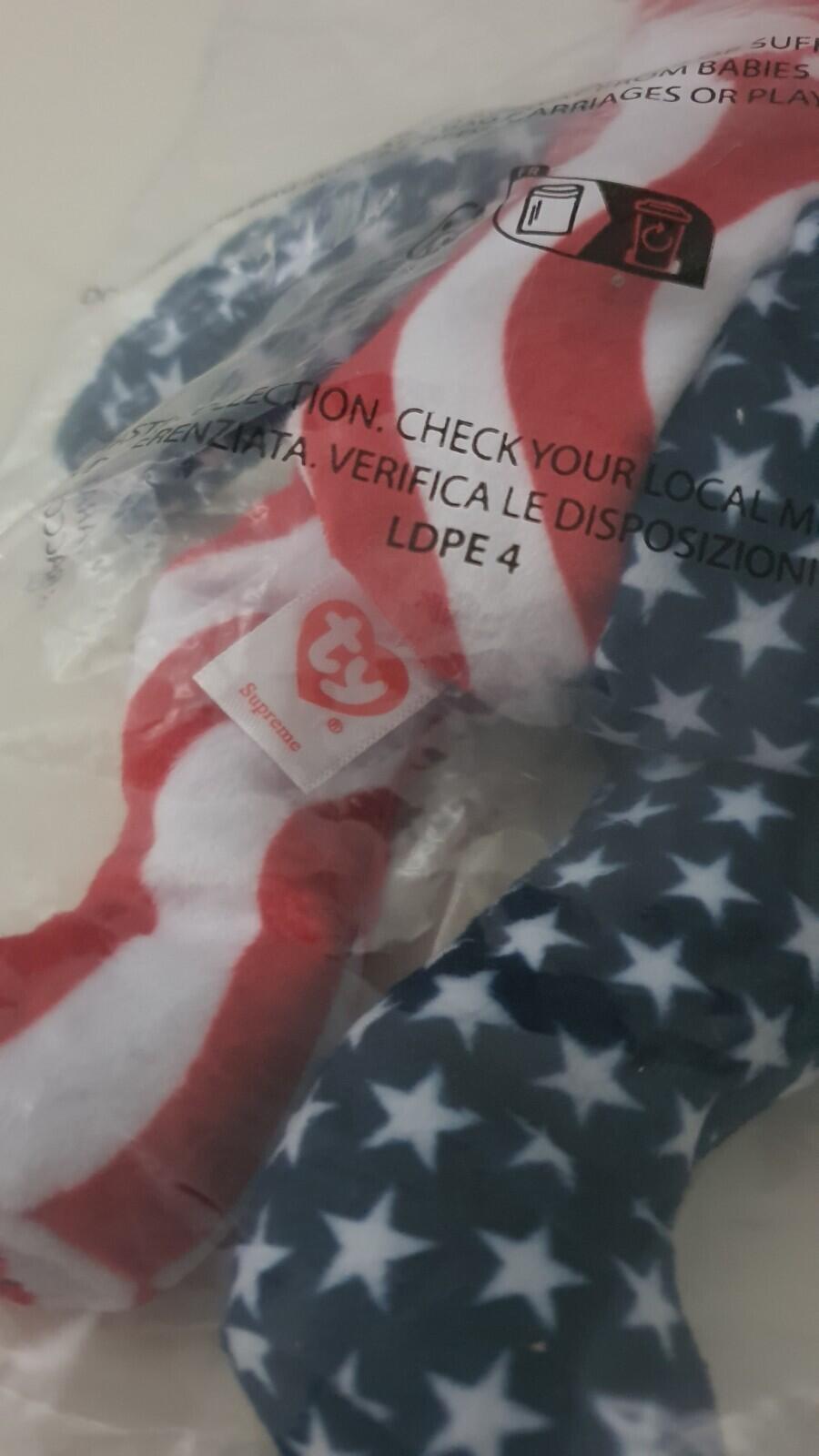 FW22 Supreme / ty Beanie Baby Plush Bear Toy