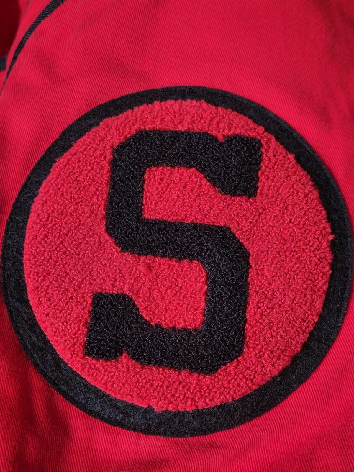 FW13 Supreme Baseball Shirt size L Large Rare Red 2013 Vintage Chenille S logo