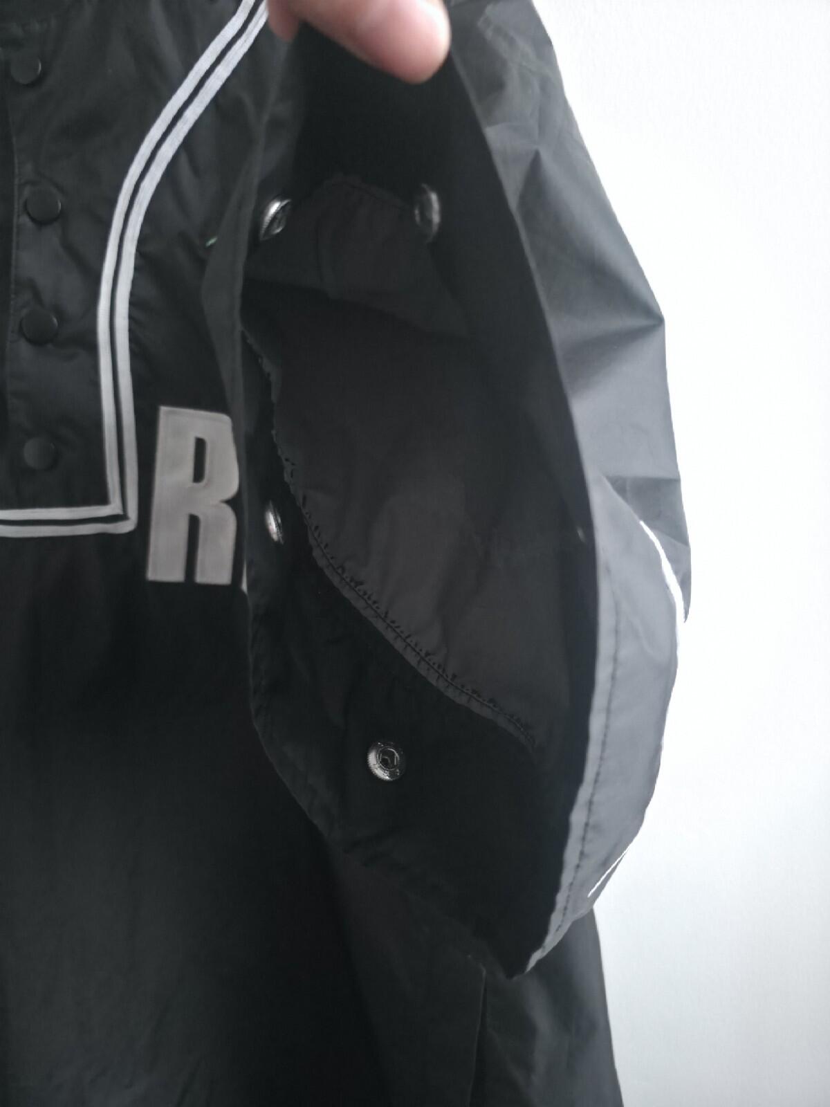 SS22 Supreme Snap-Off Sleeve L/S Baseball-Oberteil Schwarz Größe L Wasserabweisend