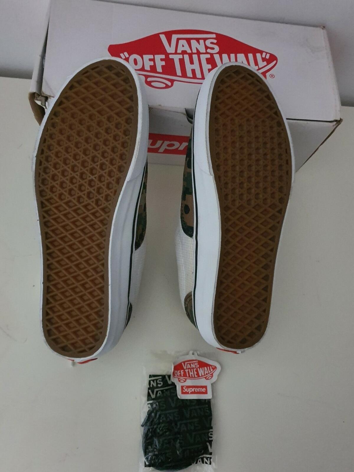 SS13 Supreme x Vans x Comme Des Garcons CDG Era Pro Talla US 8 UK 7 EU 40.5 oliva Rara