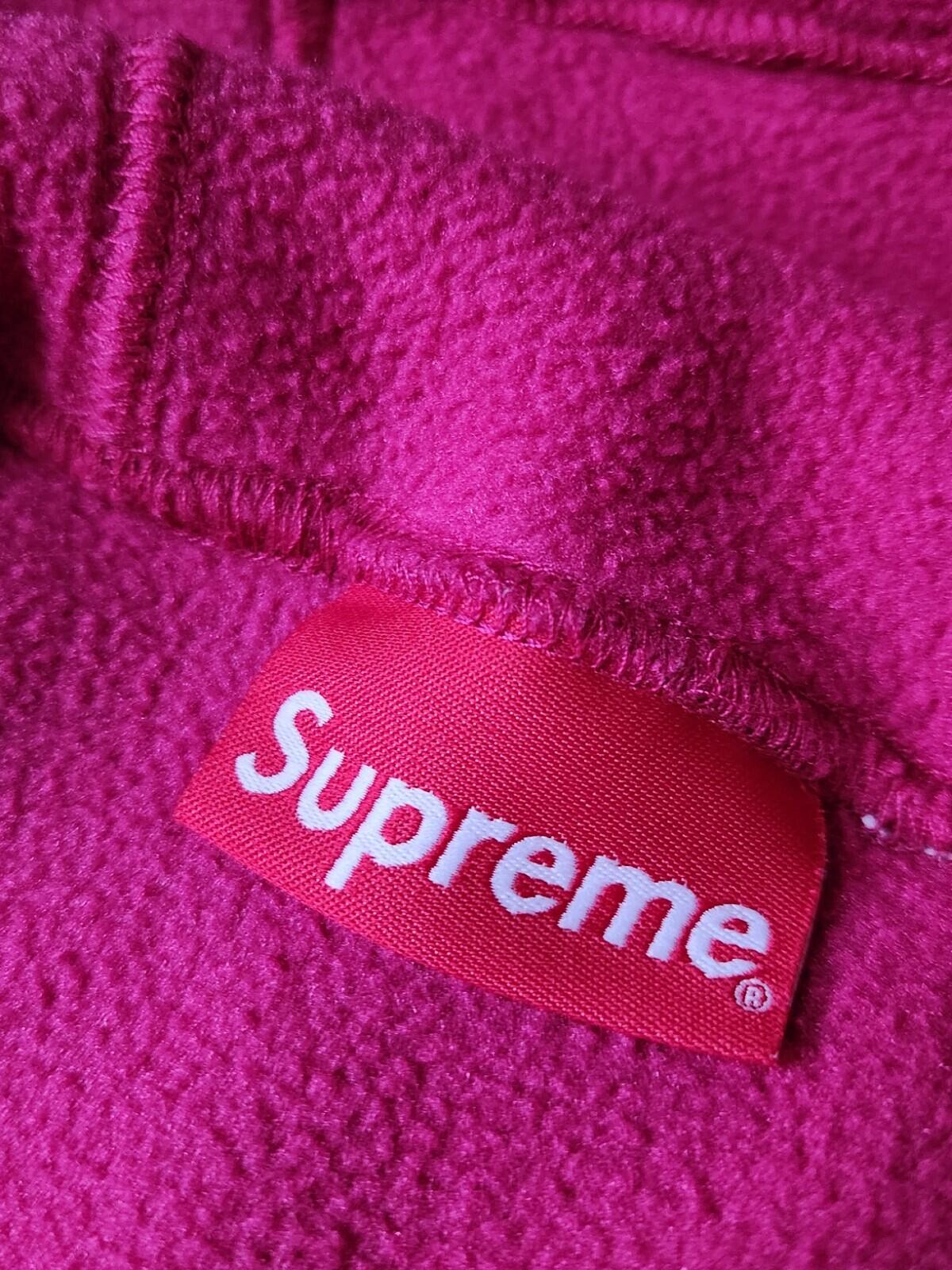 FW21 Supreme Polartec Hooded Sweatshirt Size S Small Pink Fleece Magenta Hoodie