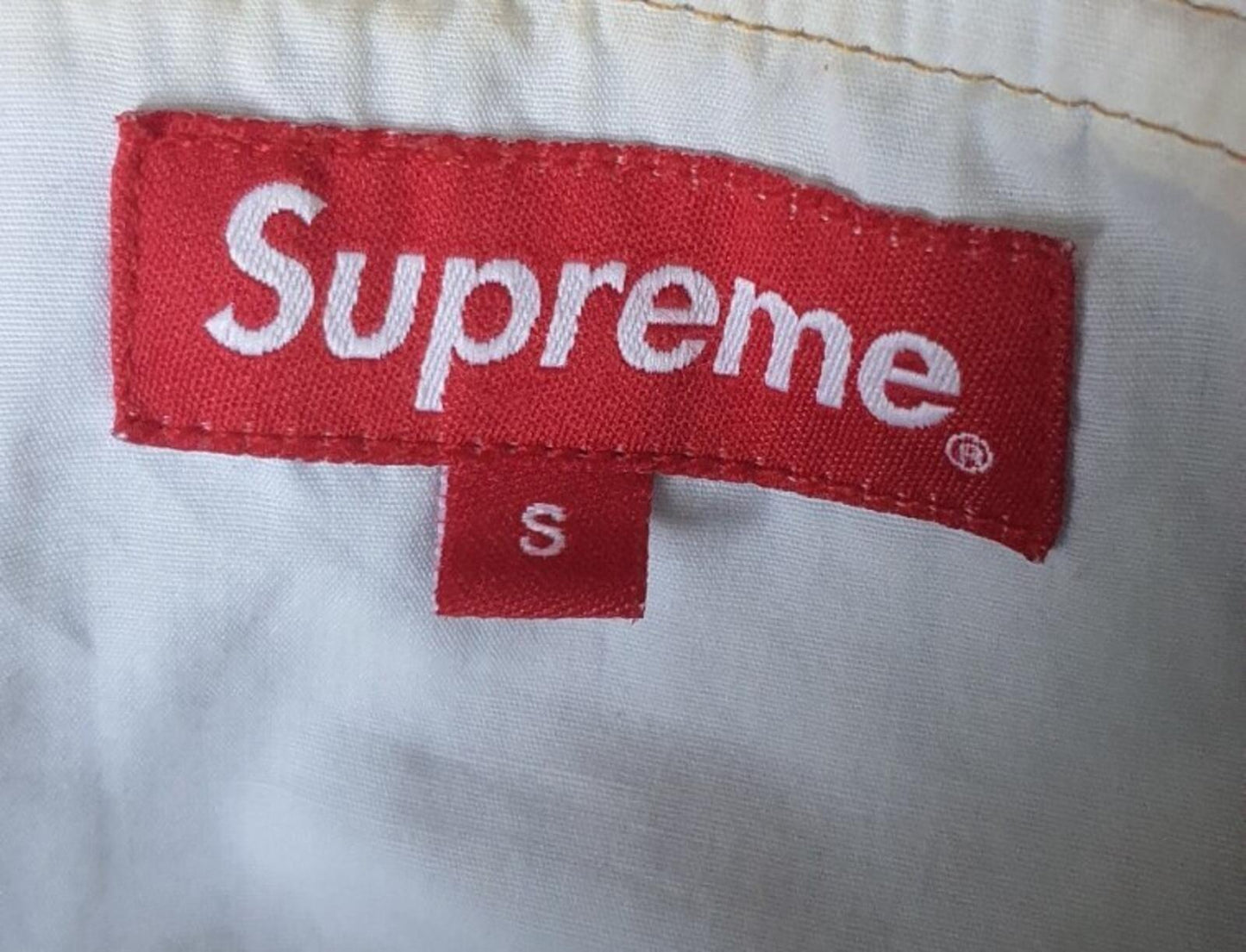SS14 Supreme hooded denim parka size S small blue jacket Rare Vintage