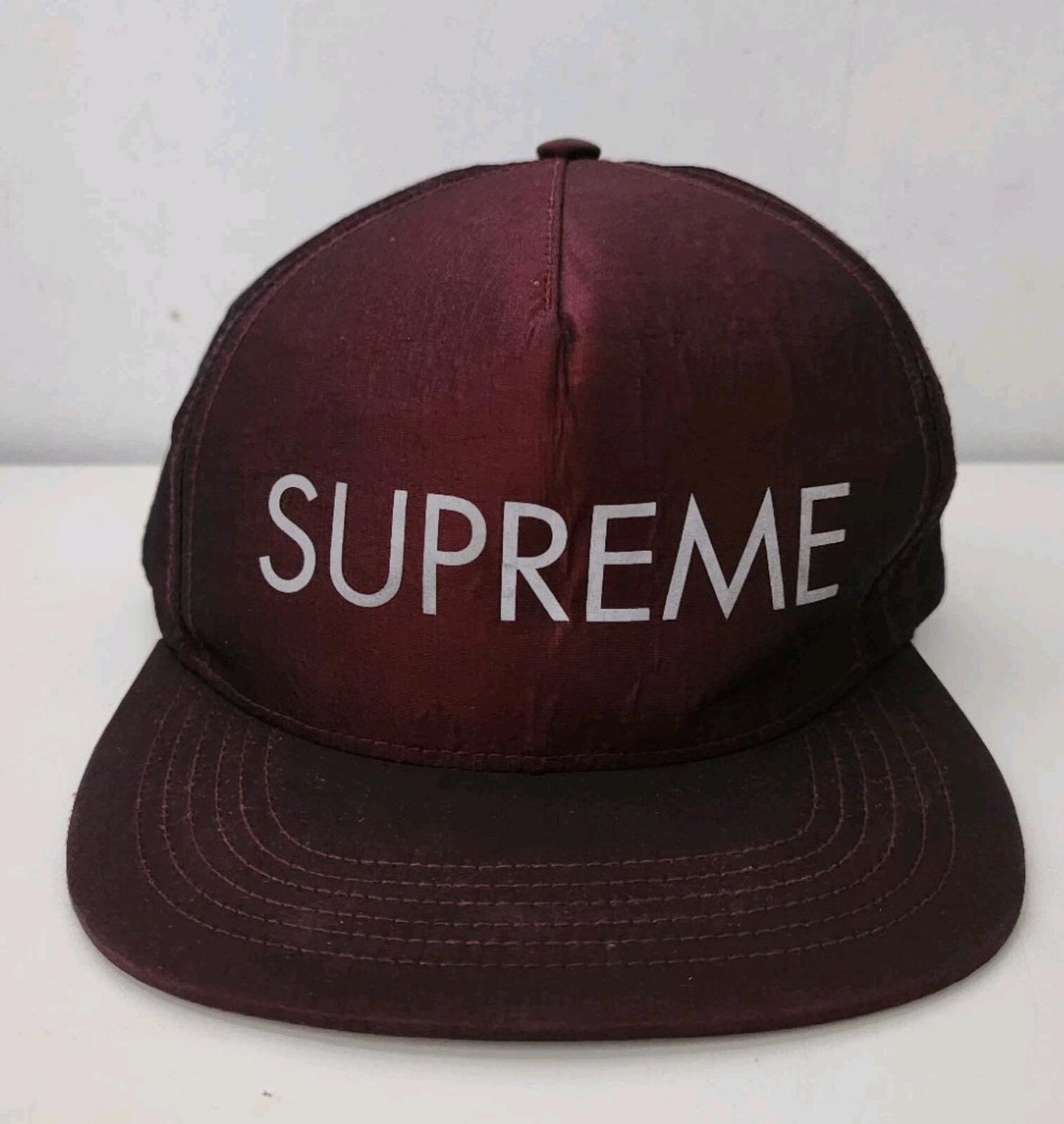 FW13 Supreme Iridescent 5- Panel Starter Cap Reflective Hat Rare Vintage 2013