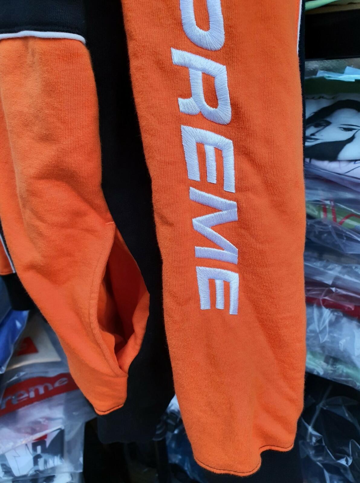 FW18 Supreme Sweatshirt Half-zip Speedway Black / Orange Crewneck size L large