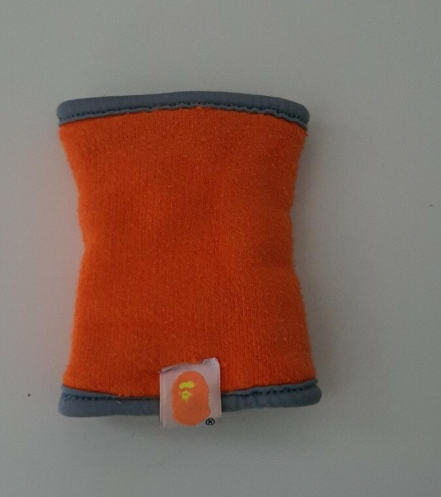A BATHING APE reversible wristband grey / orange BAPE vintage tennis Rare