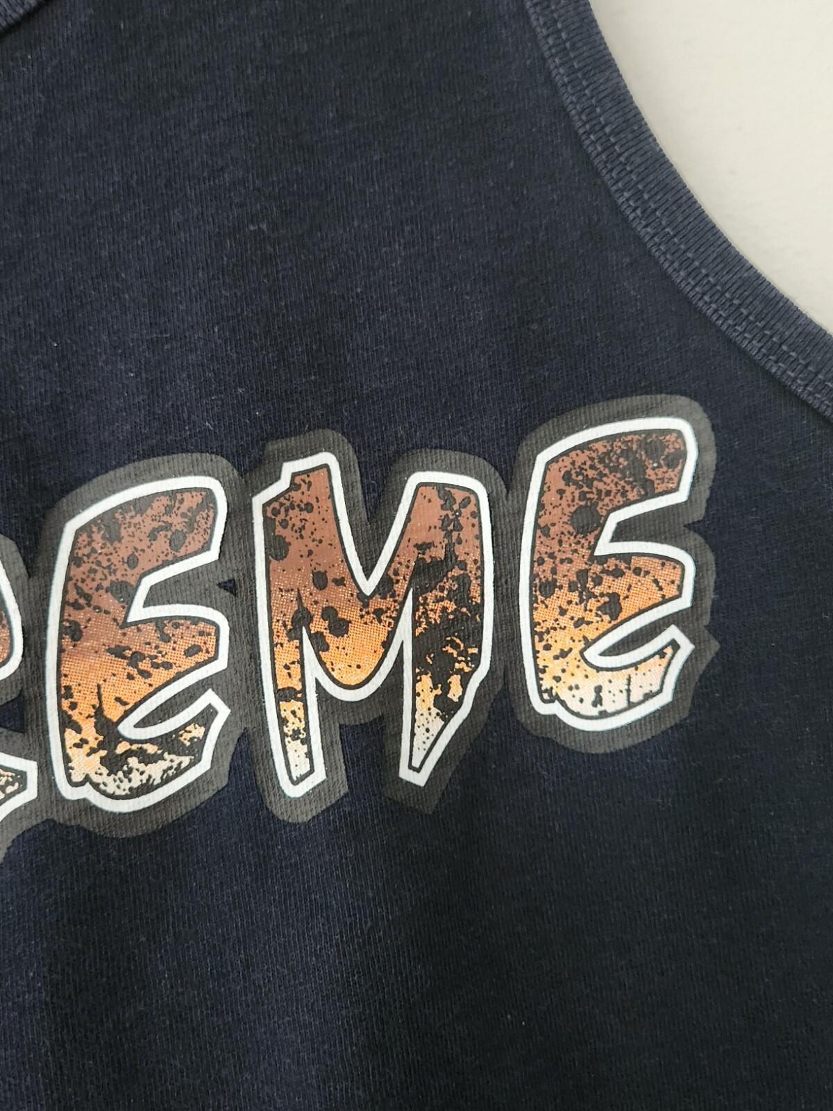 SS18 Supreme Splatter Tank Top Navy Size M Medium Sleeveless Tee T-shirt
