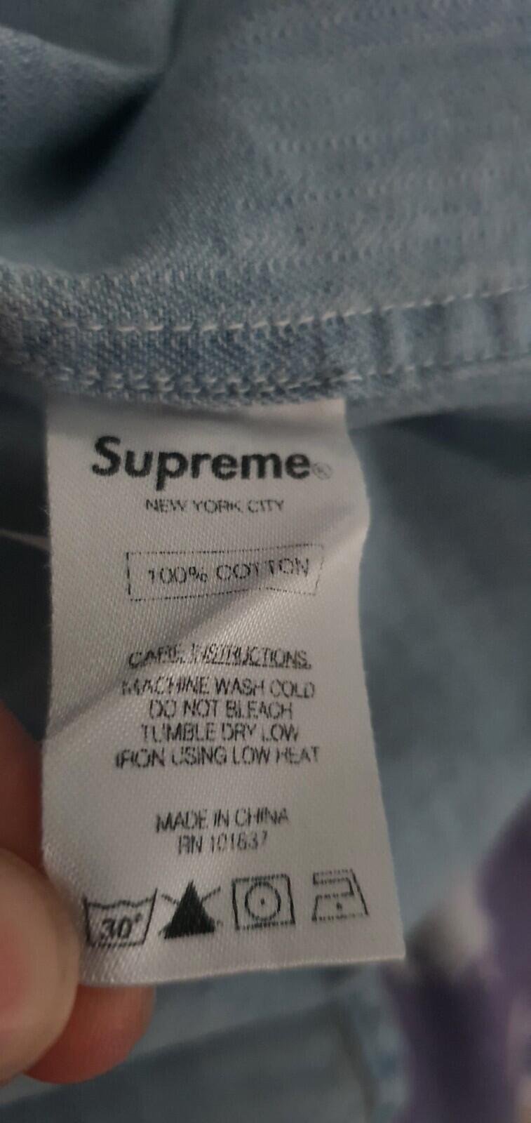Supreme L/S Denim Shirt long sleeve size L large blue