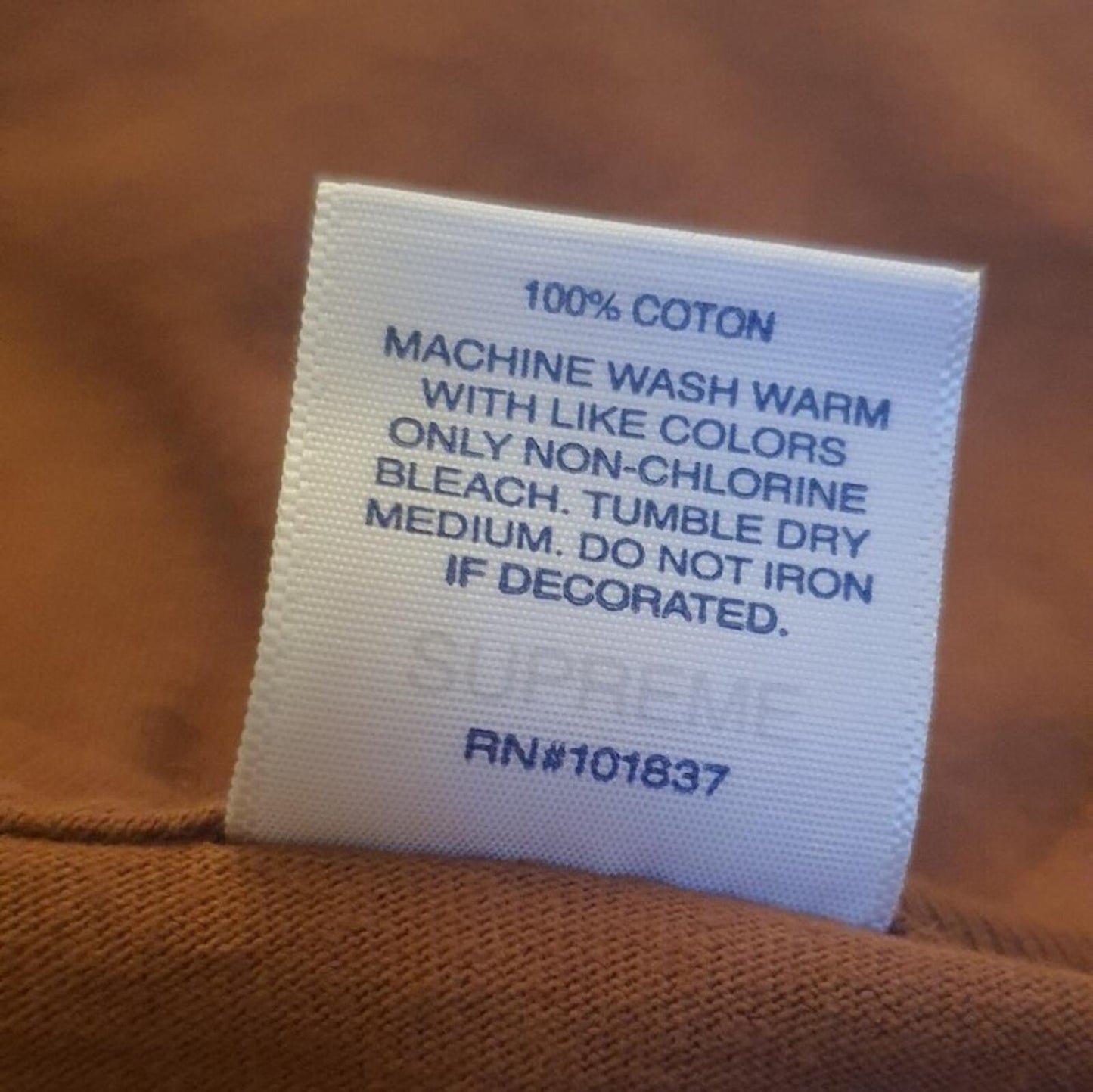 FW21 Supreme EST. 1994 tee Brown T-shirt size L large