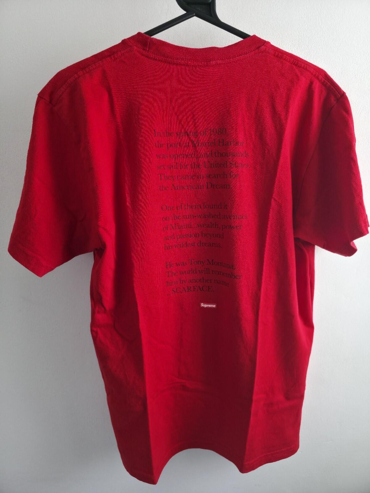 FW17 Supreme x Scarface Split Tee Red Size M