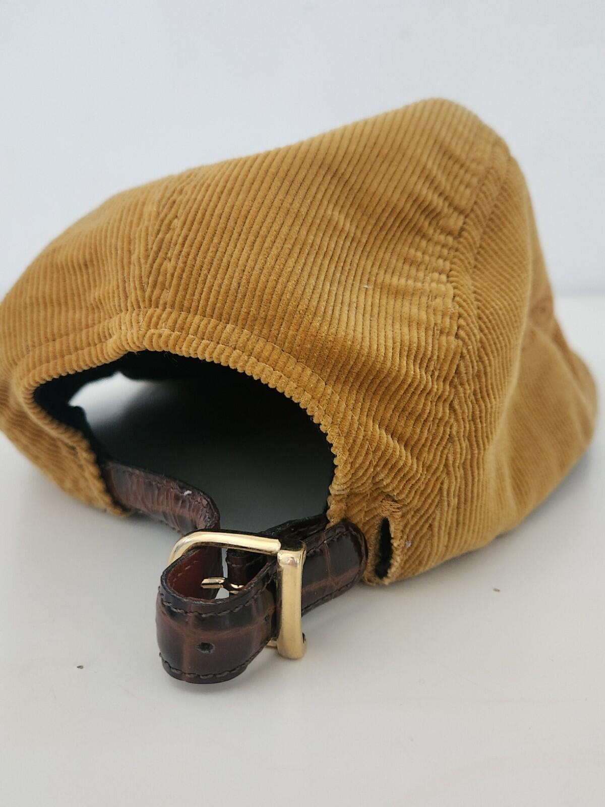 FW13 Supreme Croc Strap Camp Cap Mustard Corduroy