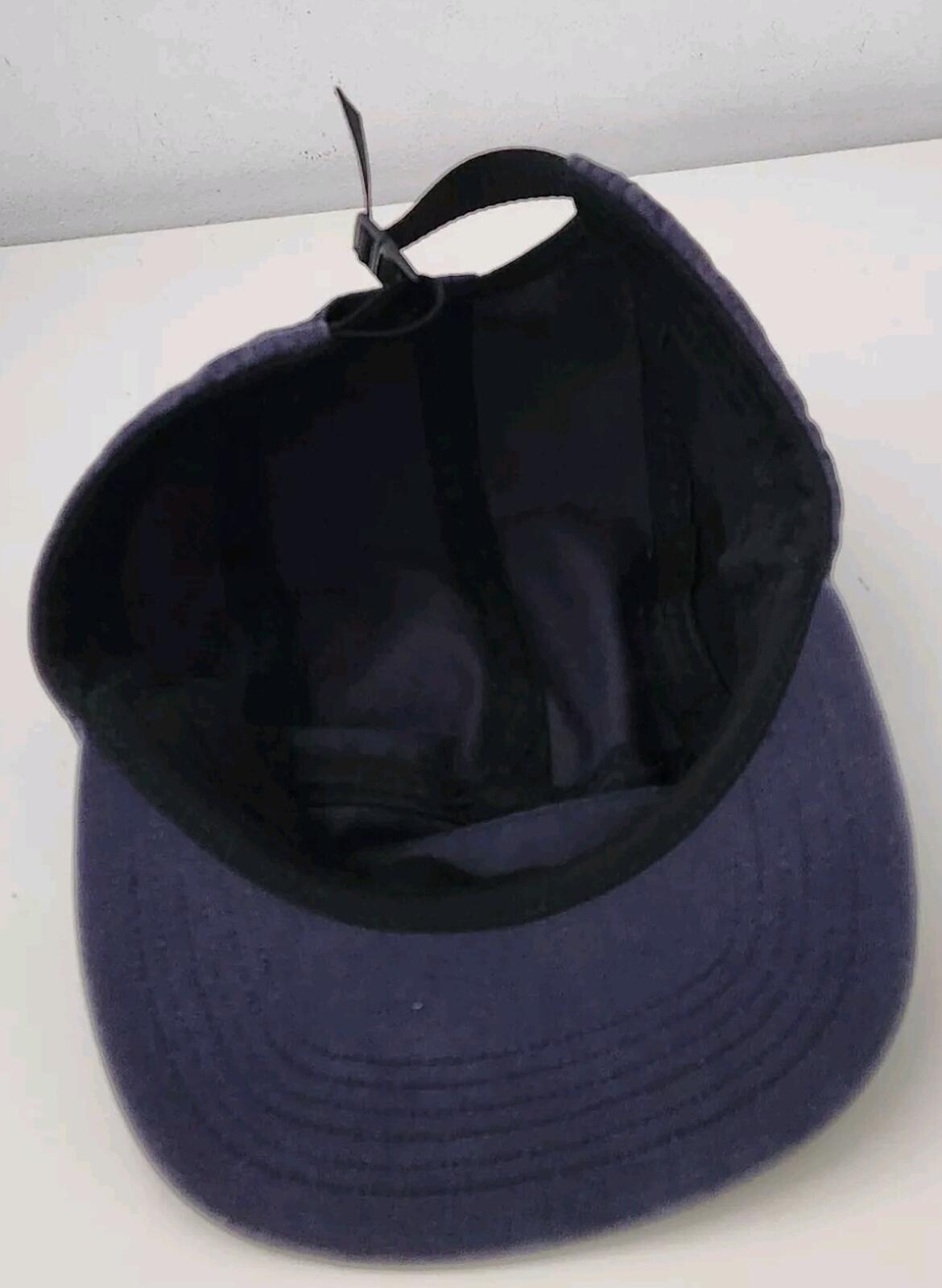 FW17 Supreme Side Zip Camp cap Navy hat Box Logo