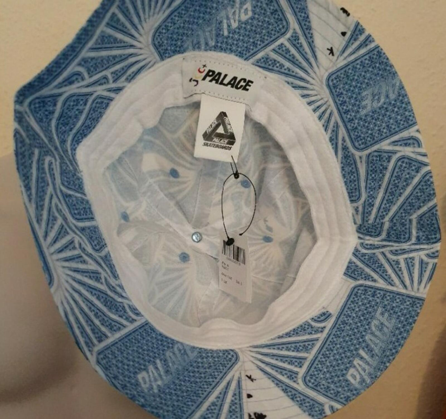 SS19 Palace x JCDC Blue bucket hat crusher Palace Skateboards Cards New With Tag