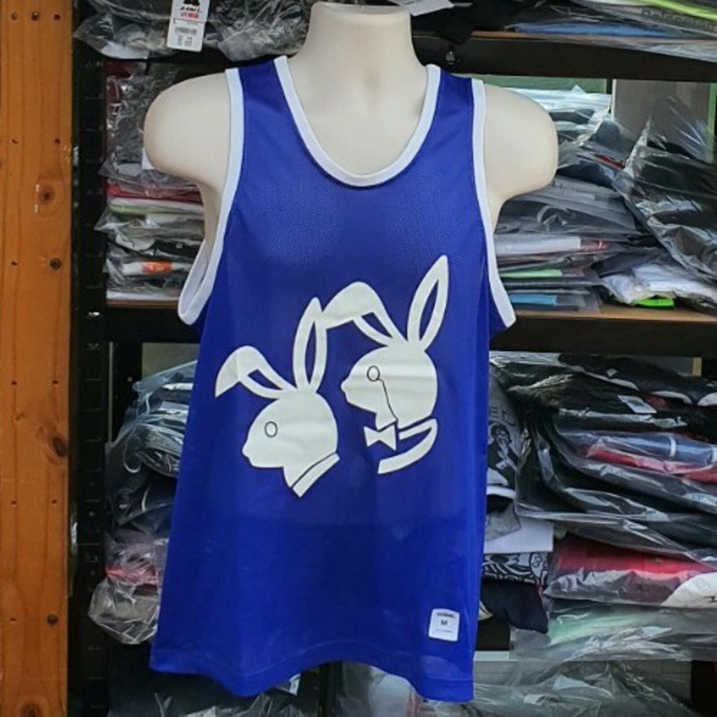 SS09 Supreme Appletown Mesh Tank Top Blue Size M
