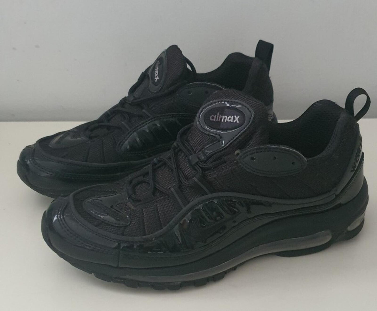 SS16 Supreme Nike Air Max 98 Black US 8.5 UK 7.5  EU 42 reflective lot Trainers