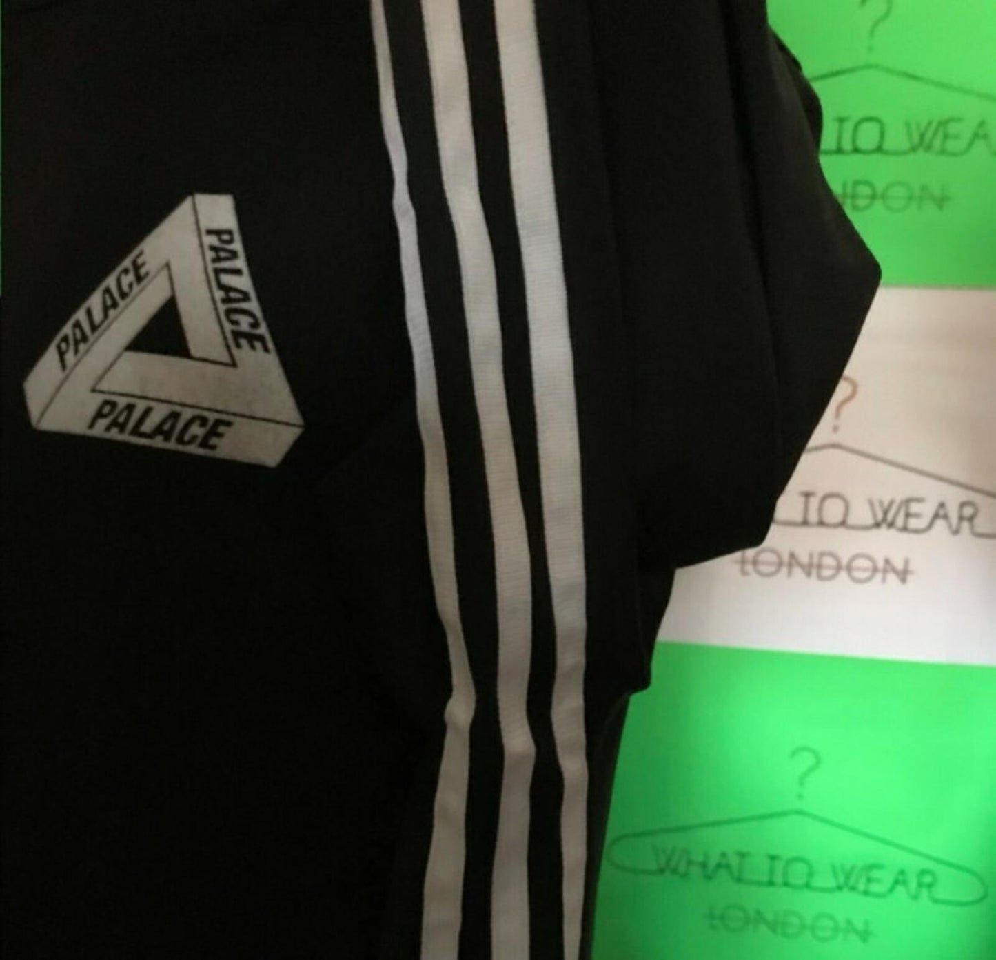 Palace x Adidas Fire Bird Triferg 3 stripes Zip Crewneck Black Size M