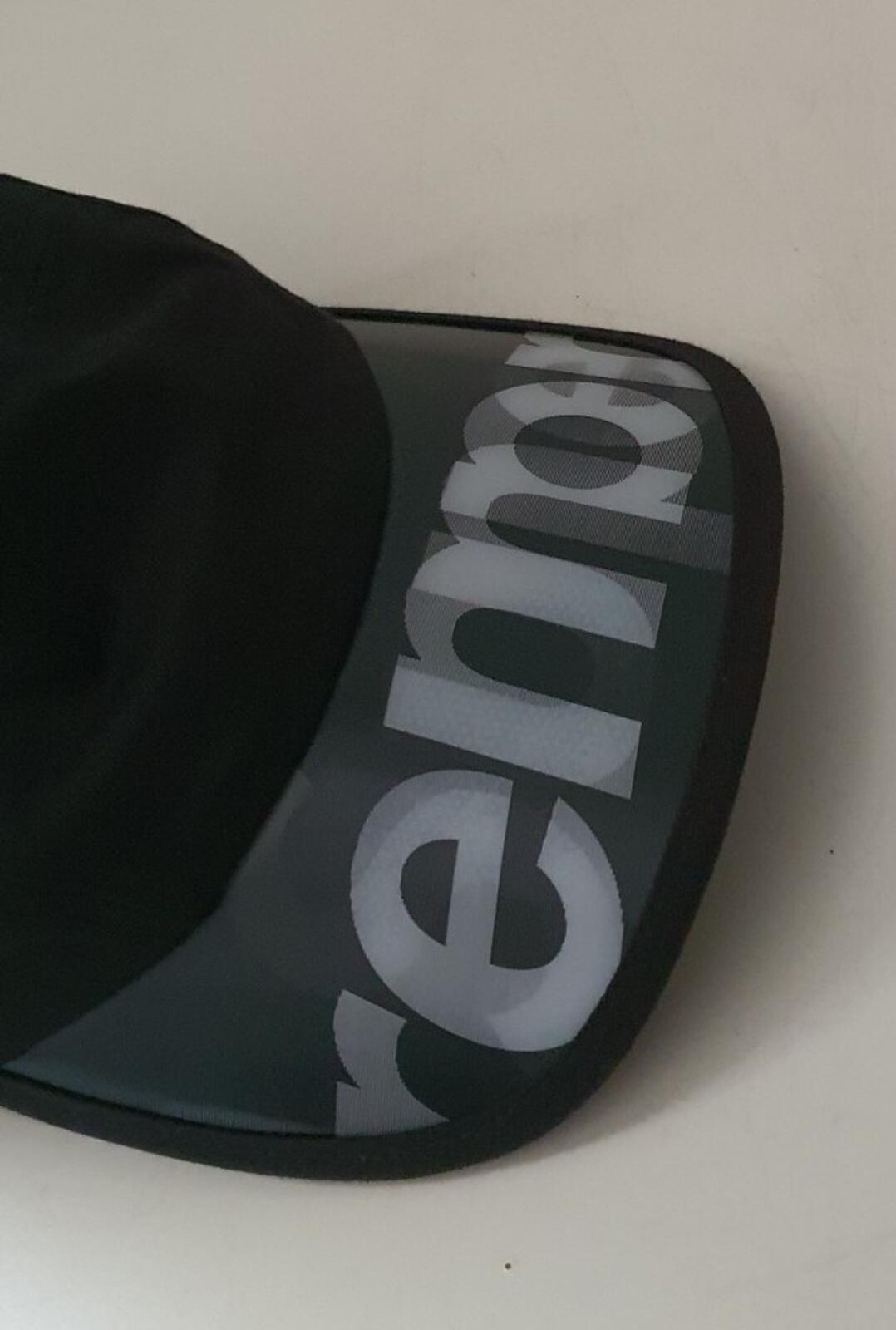 SS20 Supreme Lenticular Visor camp cap black nylon hat box logo