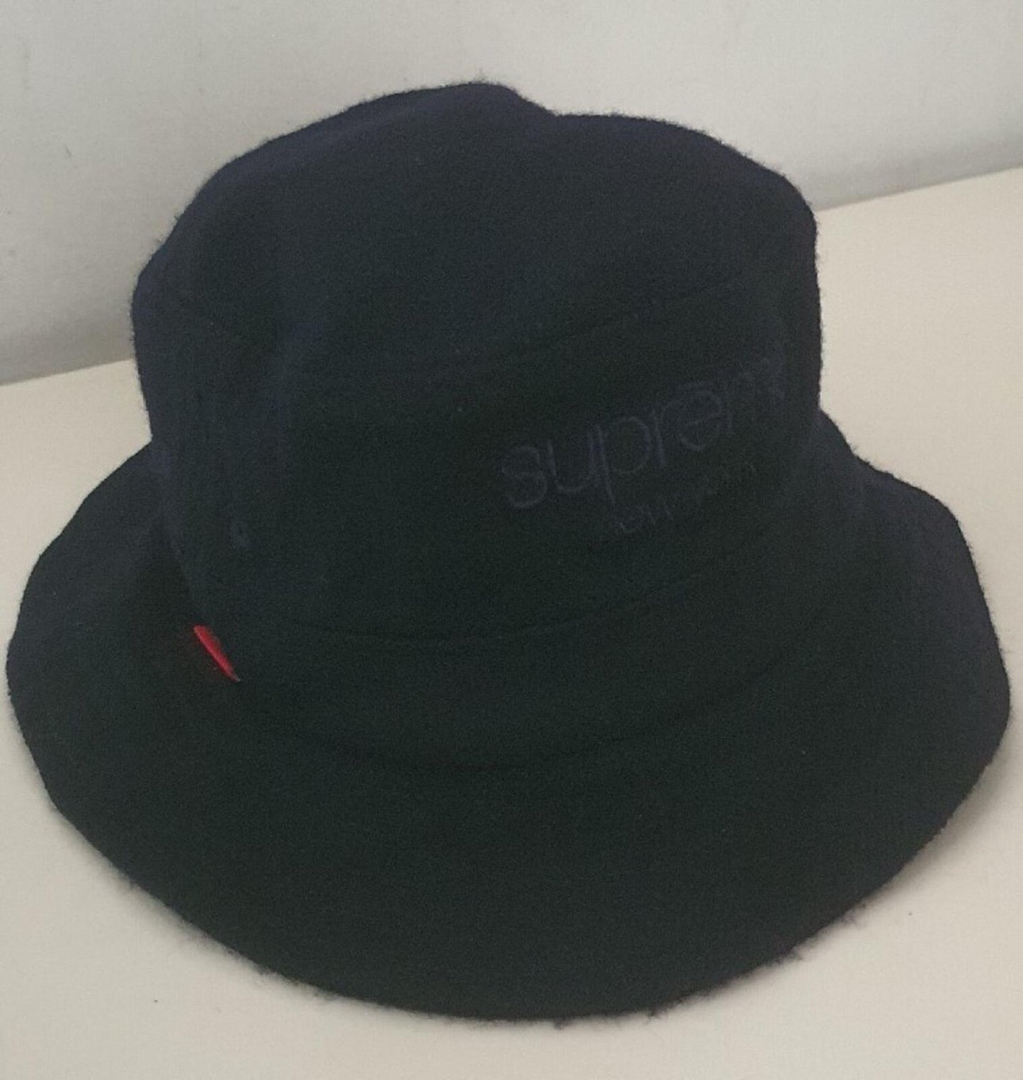 FW14 Supreme Loro Piana Wool Herringbone Crusher Größe S/M Navy Fischerhut Selten