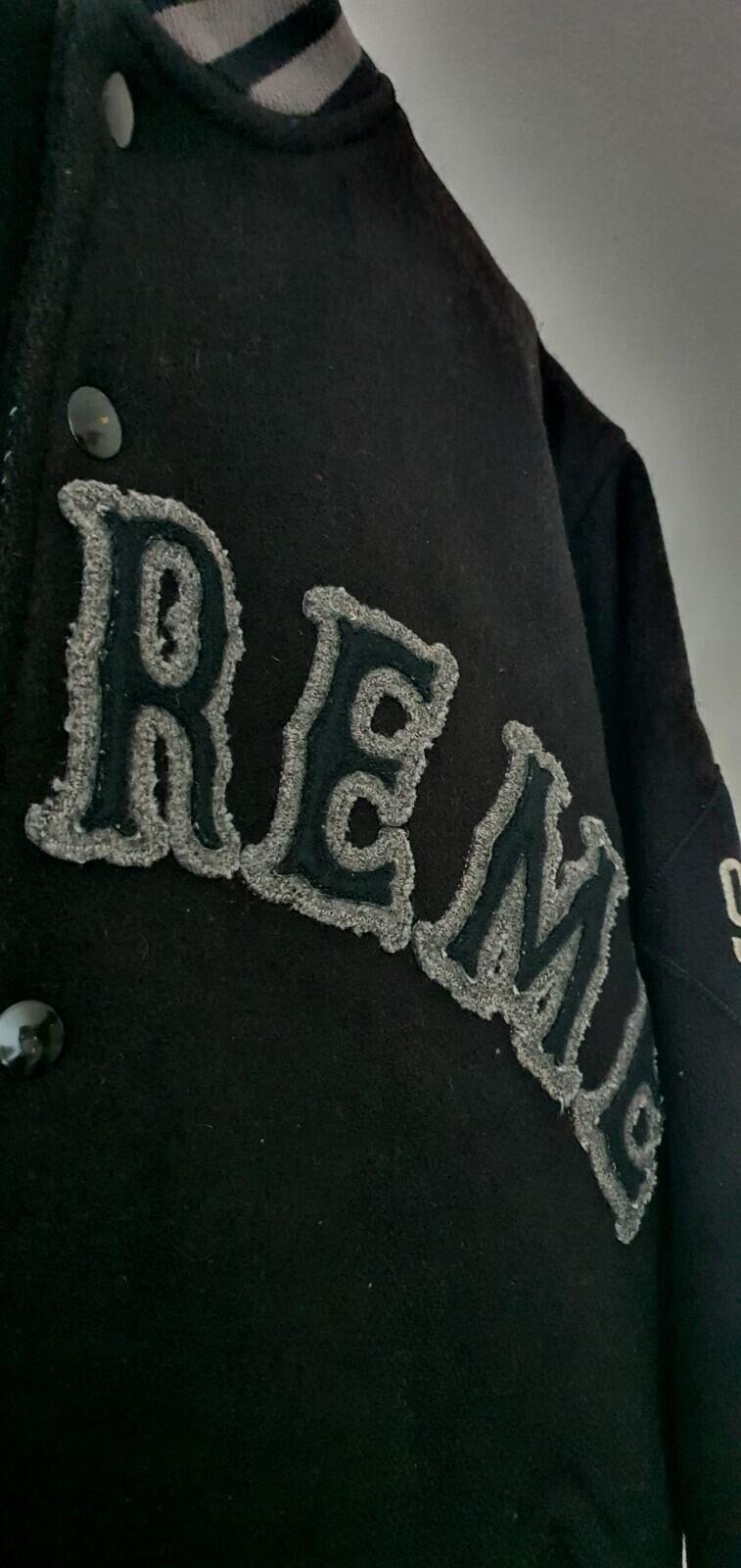 FW05 Supreme Empire State Wool Varsity Jacket Black Size L