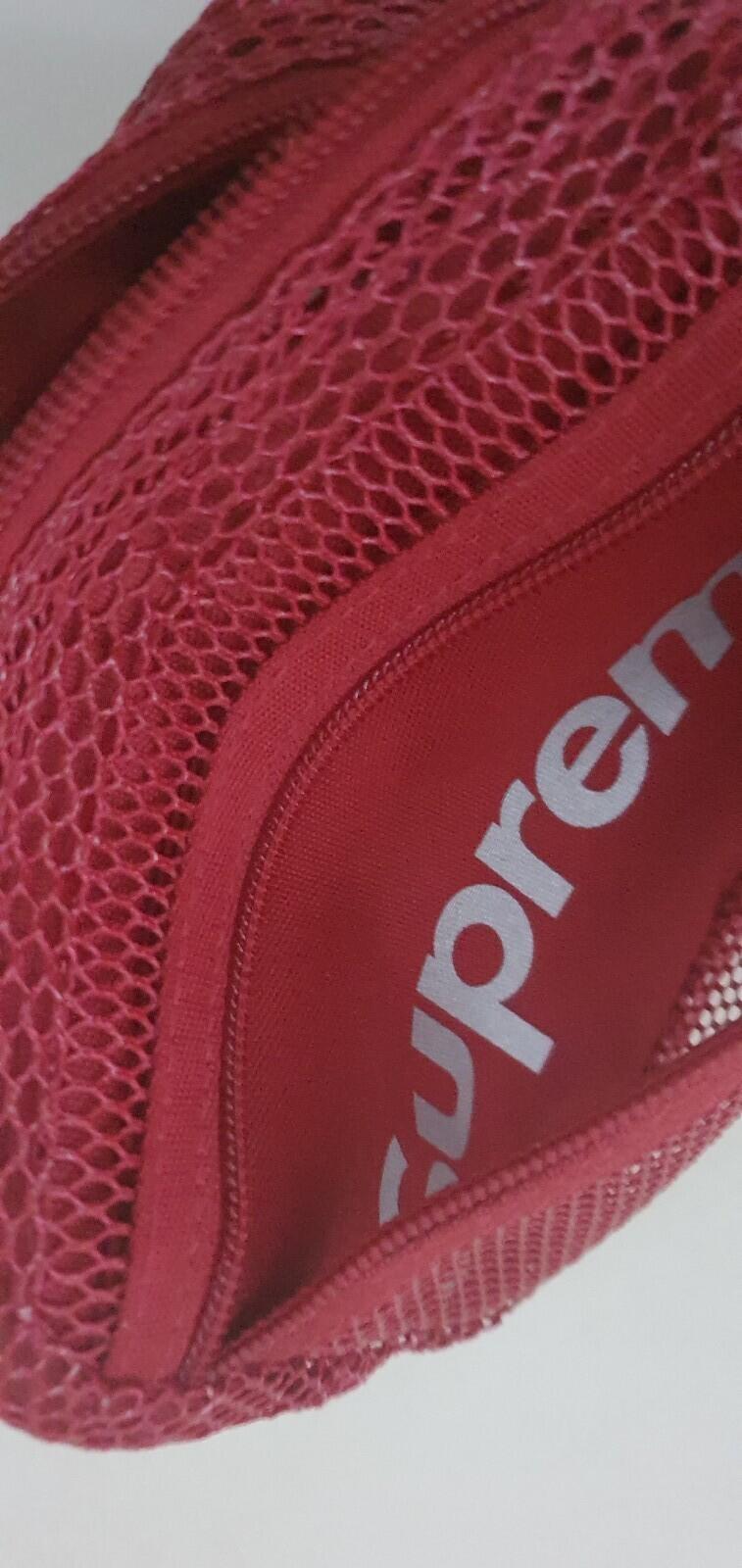 SS20 Supreme kleine Umhängetasche rot Cordura-Gewebe Mesh 3M reflektierender Text