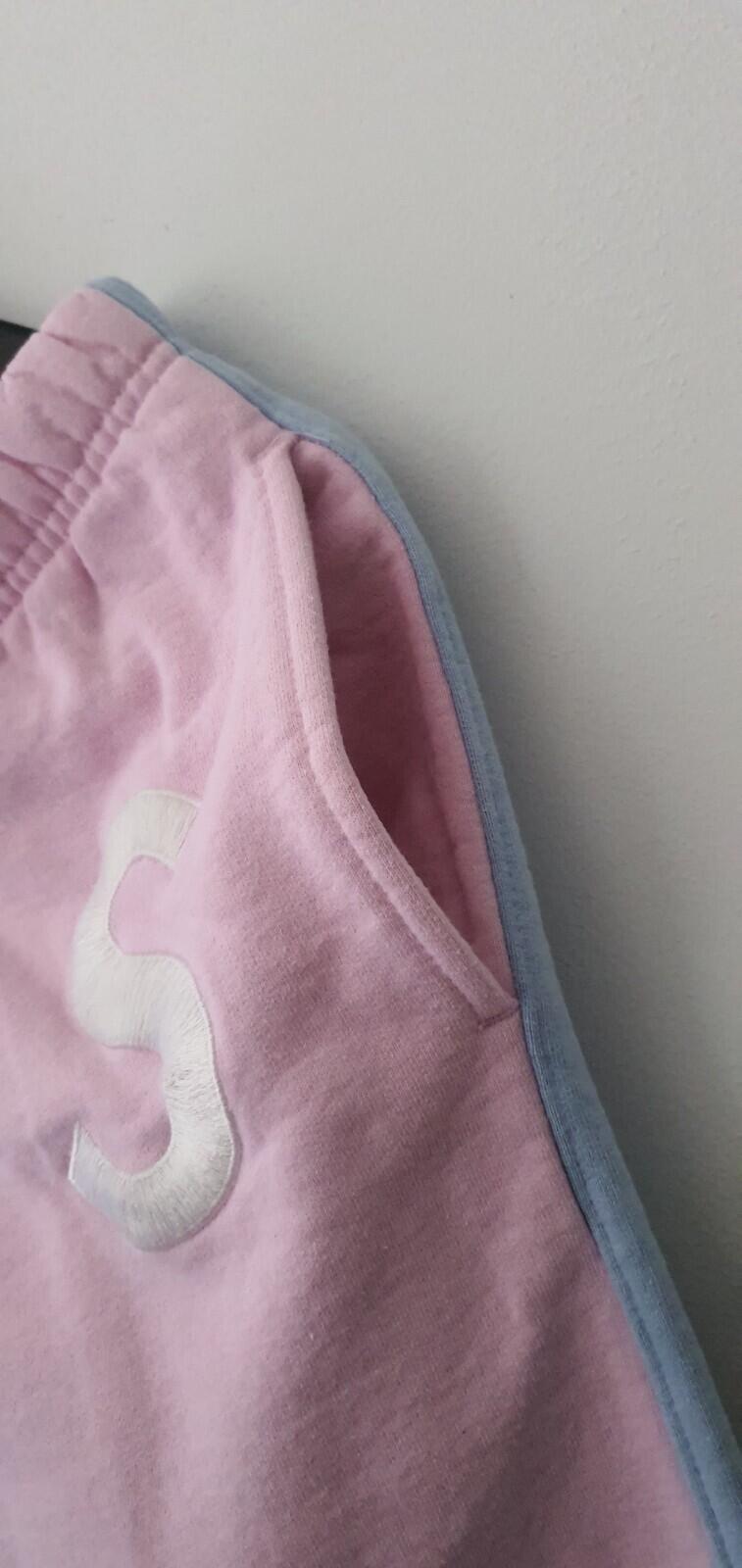 FW21 Supreme S Logo Split sweatpant pants size S Small Light Blue Pink