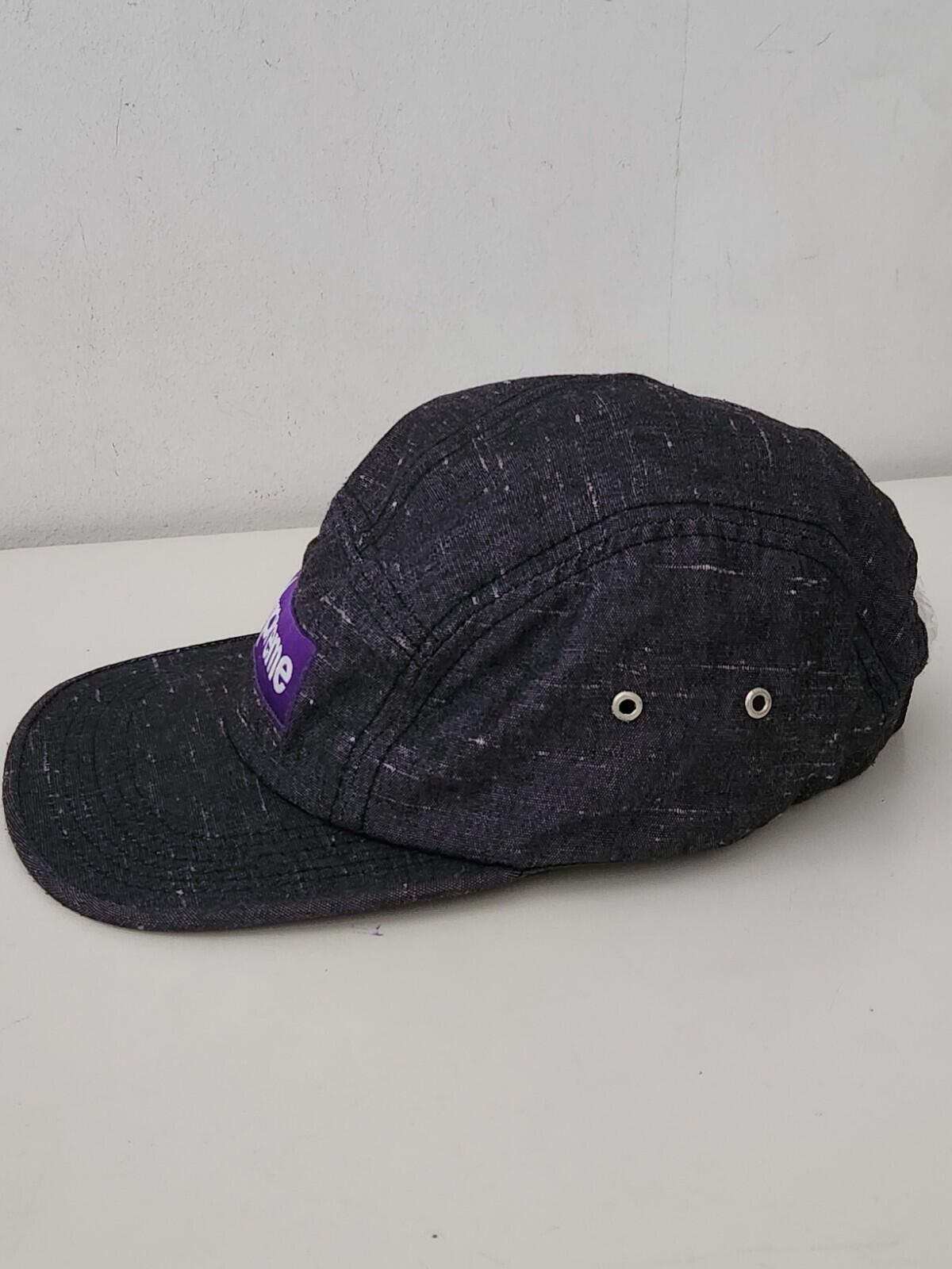 SS09 Supreme camp cap vintage Grey hat from 2009 Purple box logo Very Rare