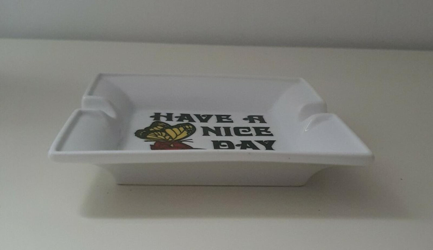 SS15 Supreme Butterfly Ashtray Ceramic Tray White