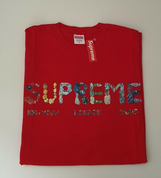 SS18 Supreme Crystals tee red Rocks T-shirt size XL New with tag