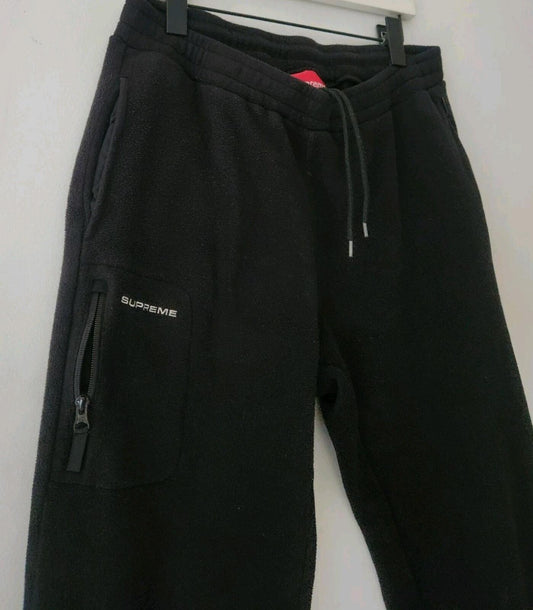 FW19 Supreme Polartec Sweatpant  Size L Large Pants Fleece Black Trousers
