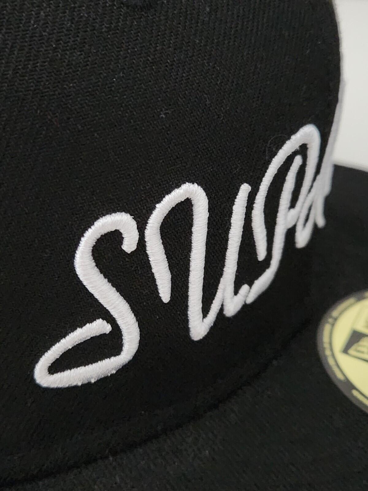 SS23 Supreme Script New Era Black Size 7 5/8