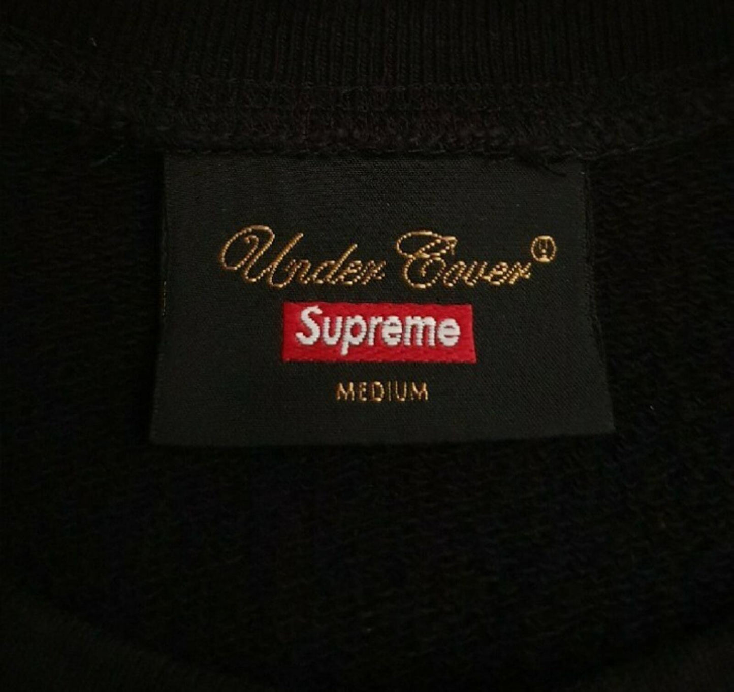 SS15 Supreme x Undercover Teddy Bear black crewneck