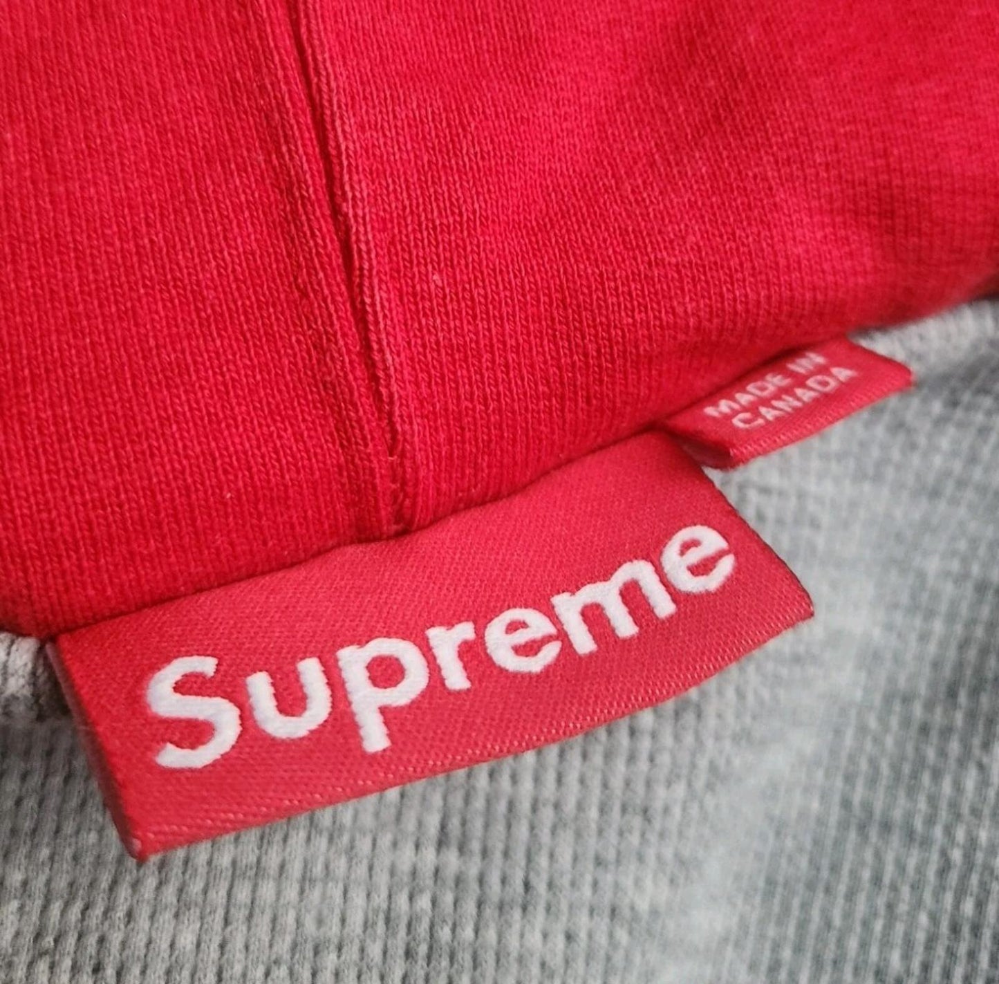 FW10 Supreme Arc Logo Thermal Zip Up Hooded Sweatshirt Red
