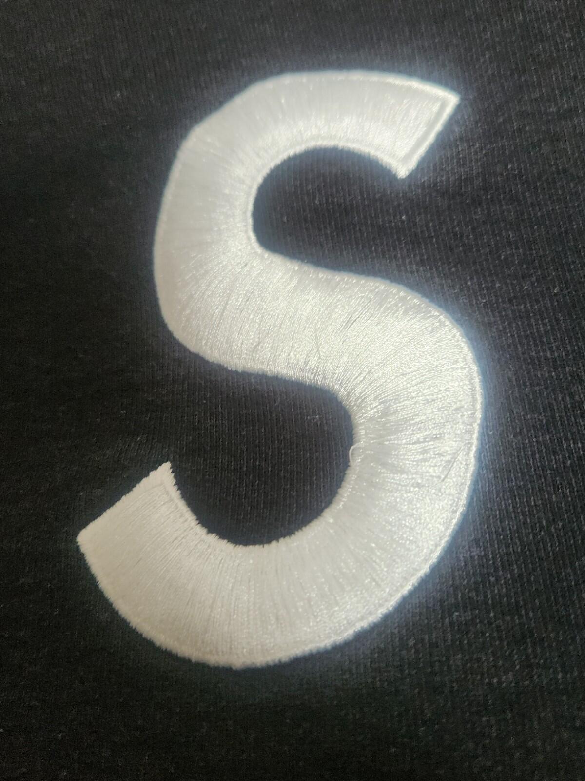 FW21 Supreme S Logo Split Hooded Sweatshirt M Medium hoodie Black White