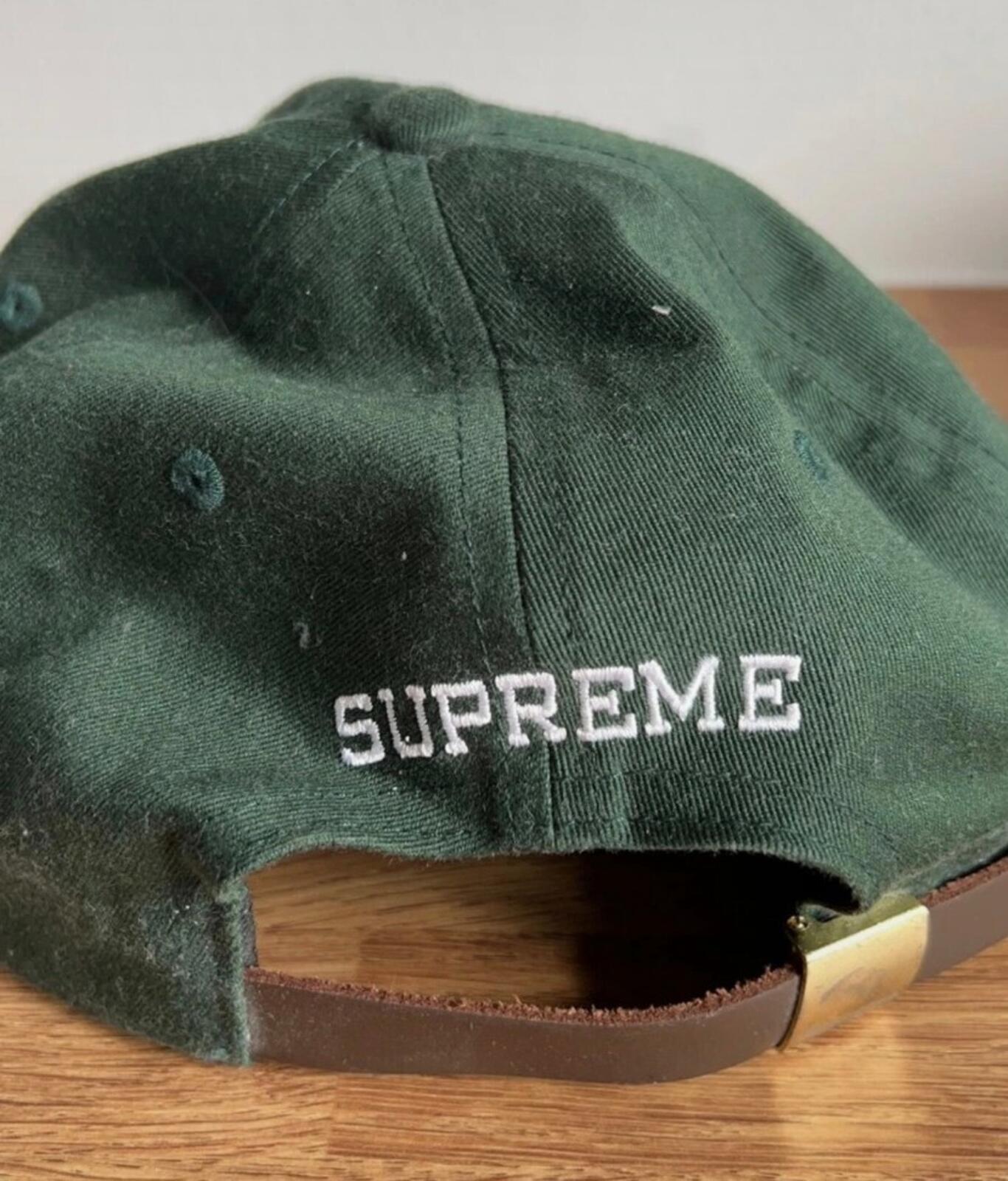 FW20 Supreme Chino Twill Gel S Logo 6-panel Cap Green