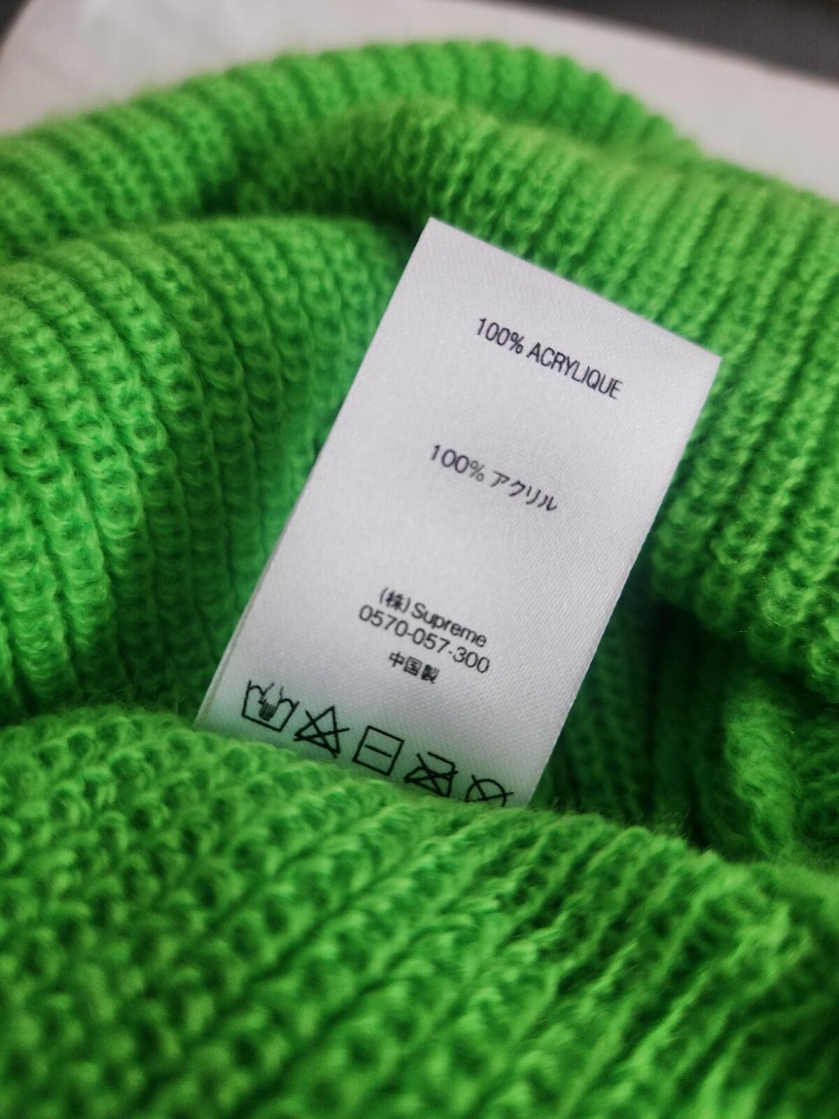 FW18 Supreme GORE-TEX Beanie Limette Wasserdichte Mütze Kleines Box Logo