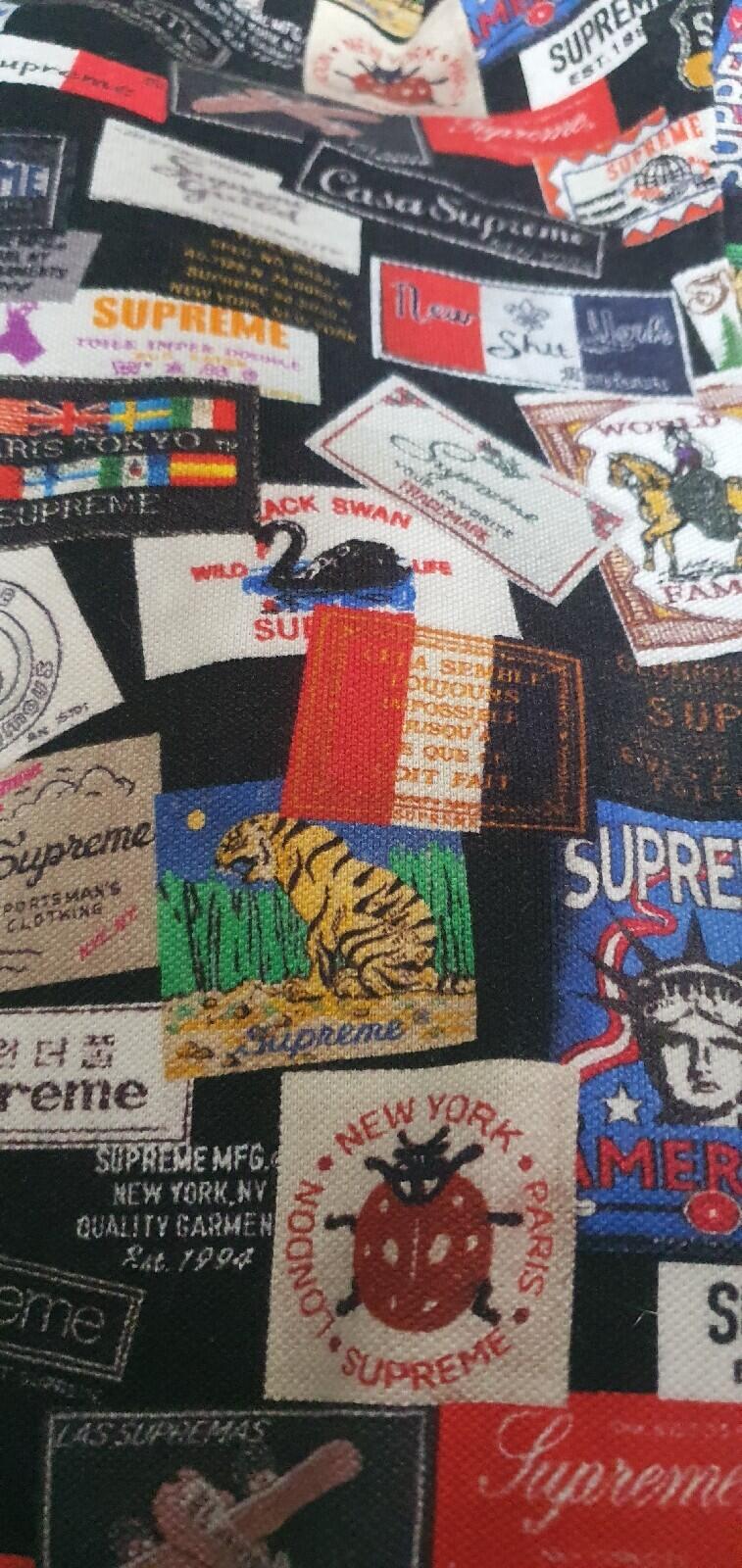 SS21 Supreme Labels Polo Shirt Black Size M