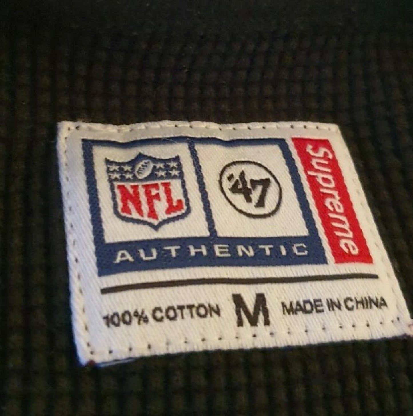 SS19 Supreme x NFL x Raiders x '47 thermal crewneck black size M medium