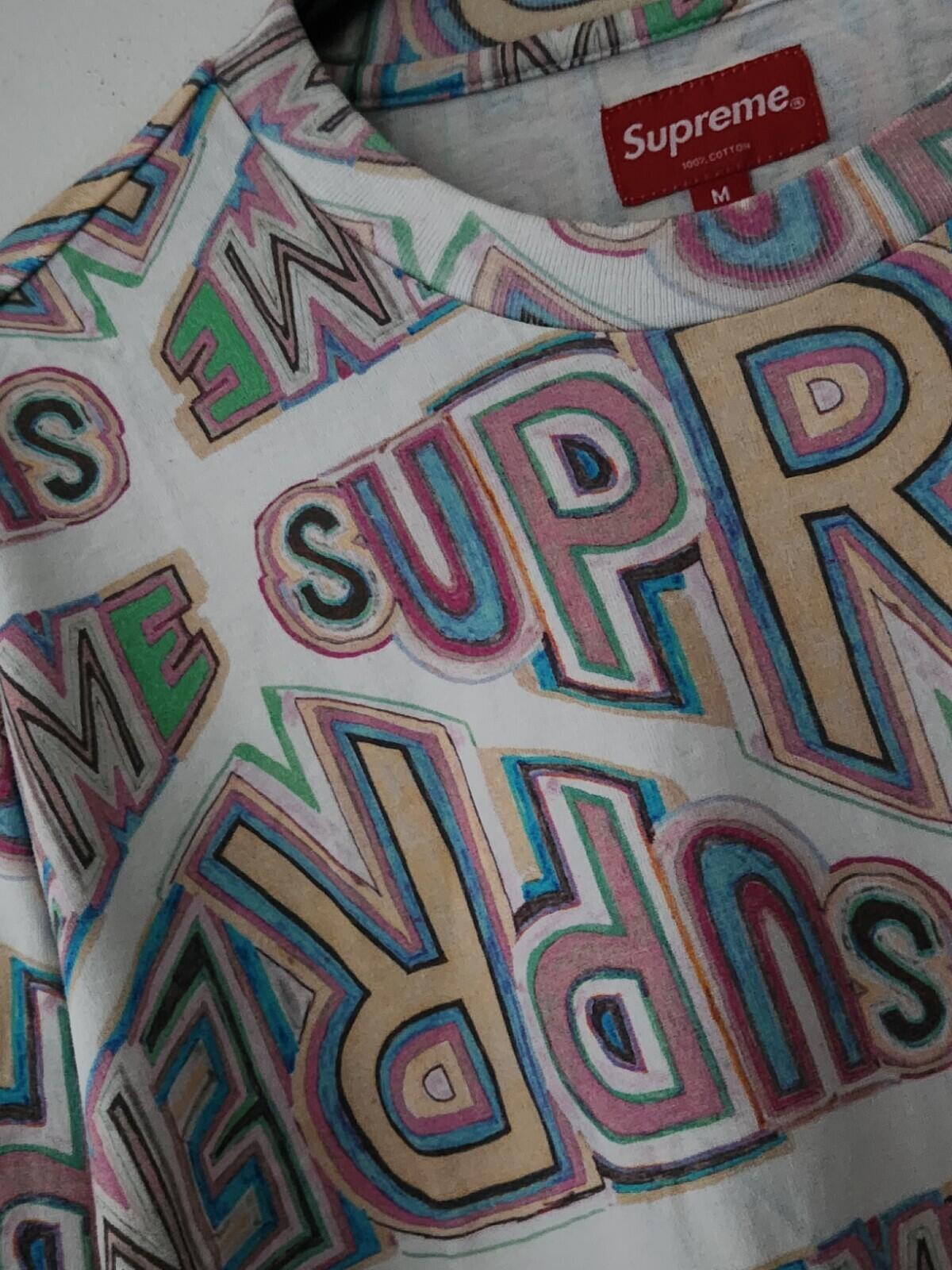 FW20 Supreme Perspective L/S Top Tee M medium White