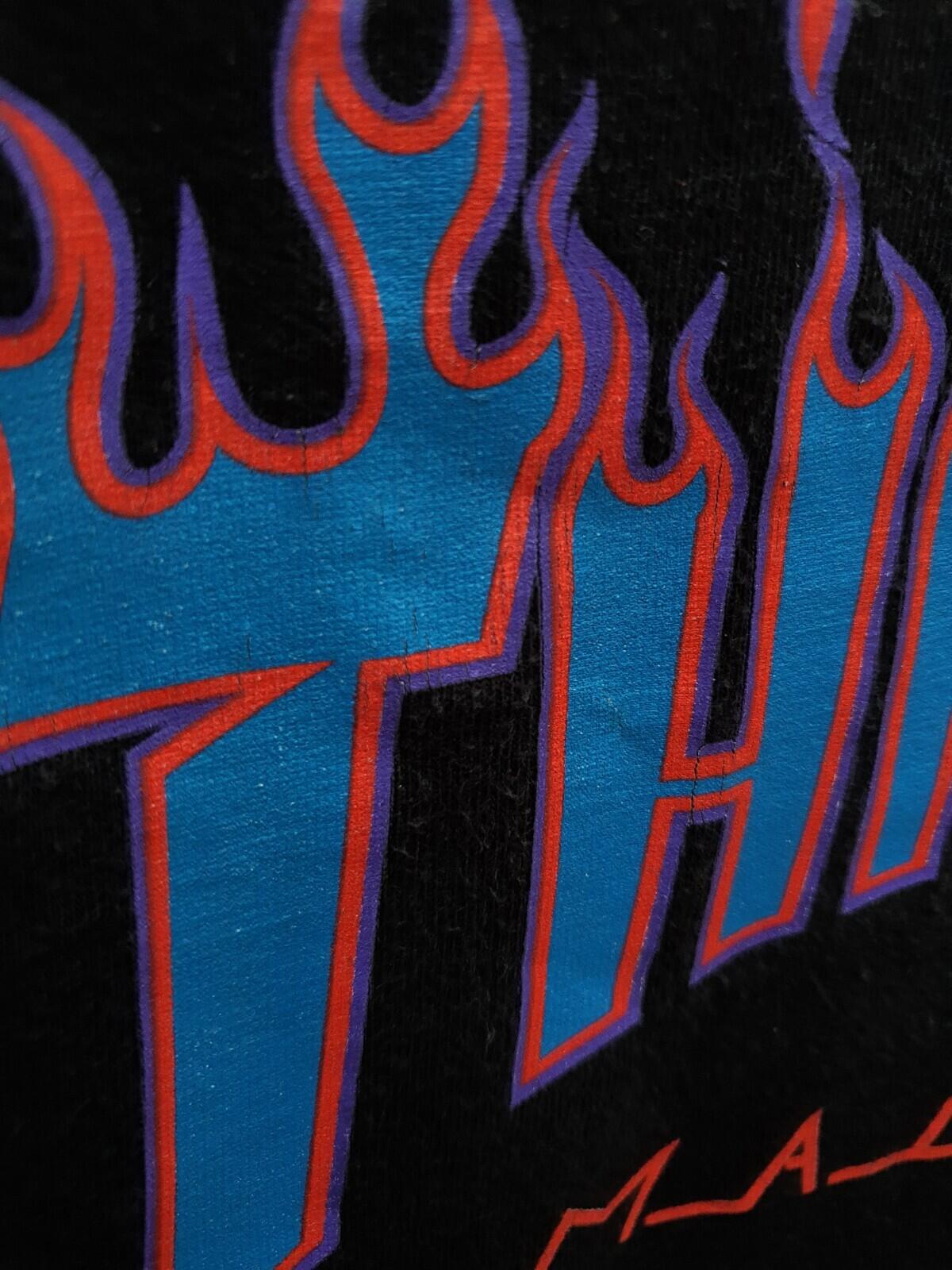 SS15 Supreme x Thrasher Flames Tee Black Size M