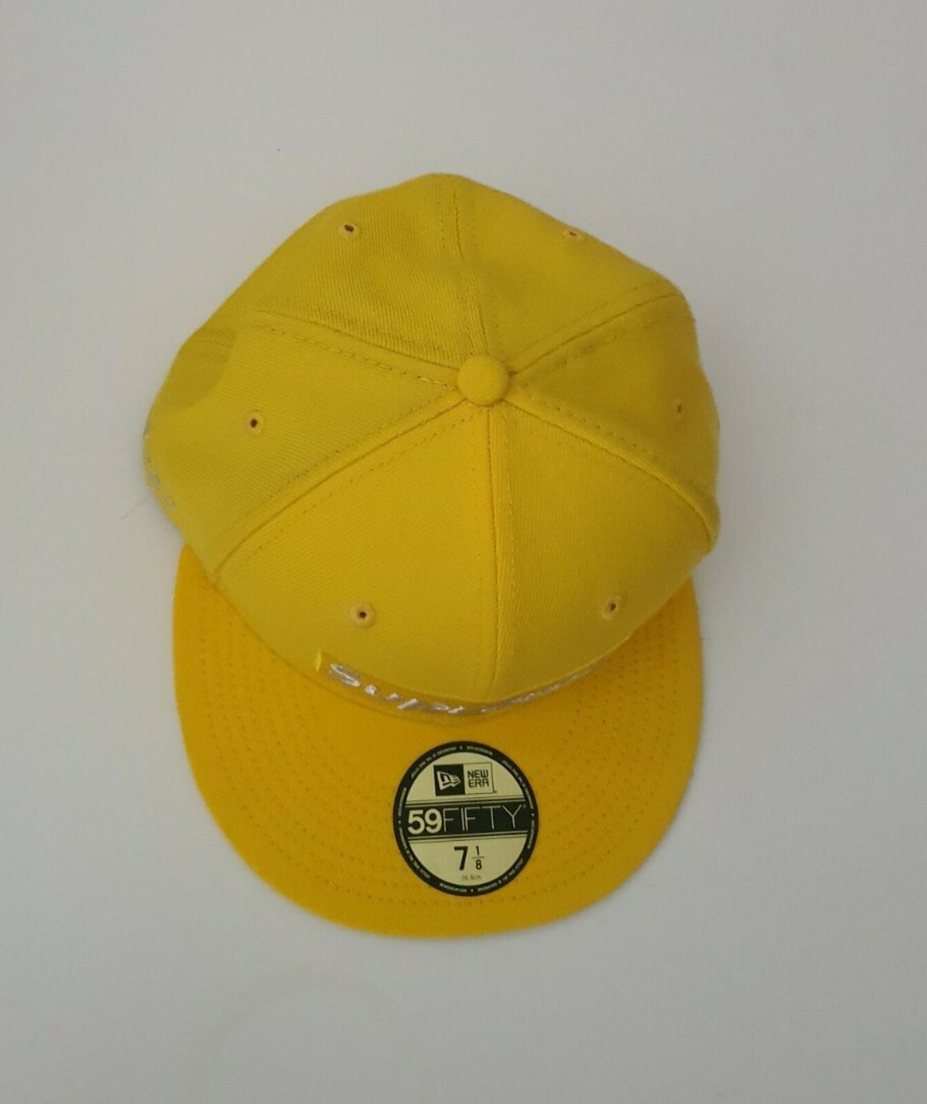 SS20 Supreme $1M box logo New Era size 7 1/8 yellow cap