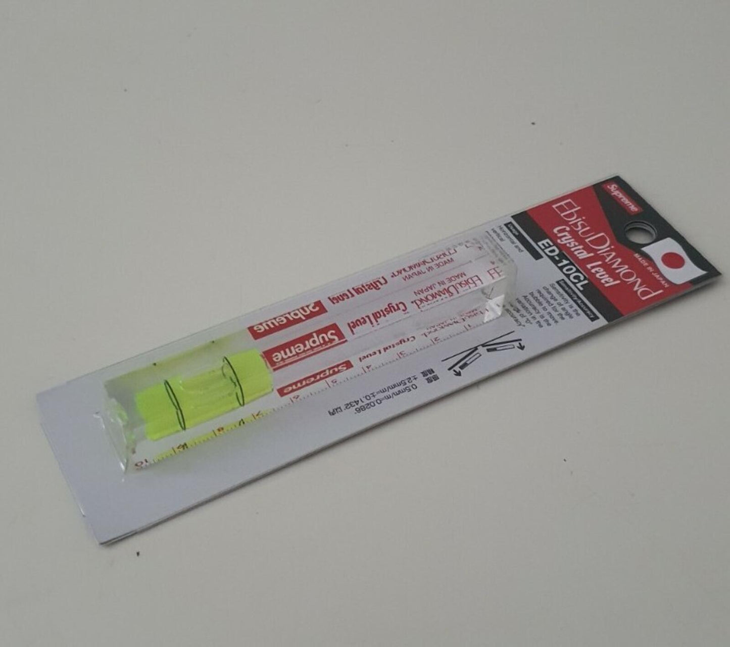 SS22 Supreme x Ebisu Diamond level clear Made in Japan New unopened Accessory
