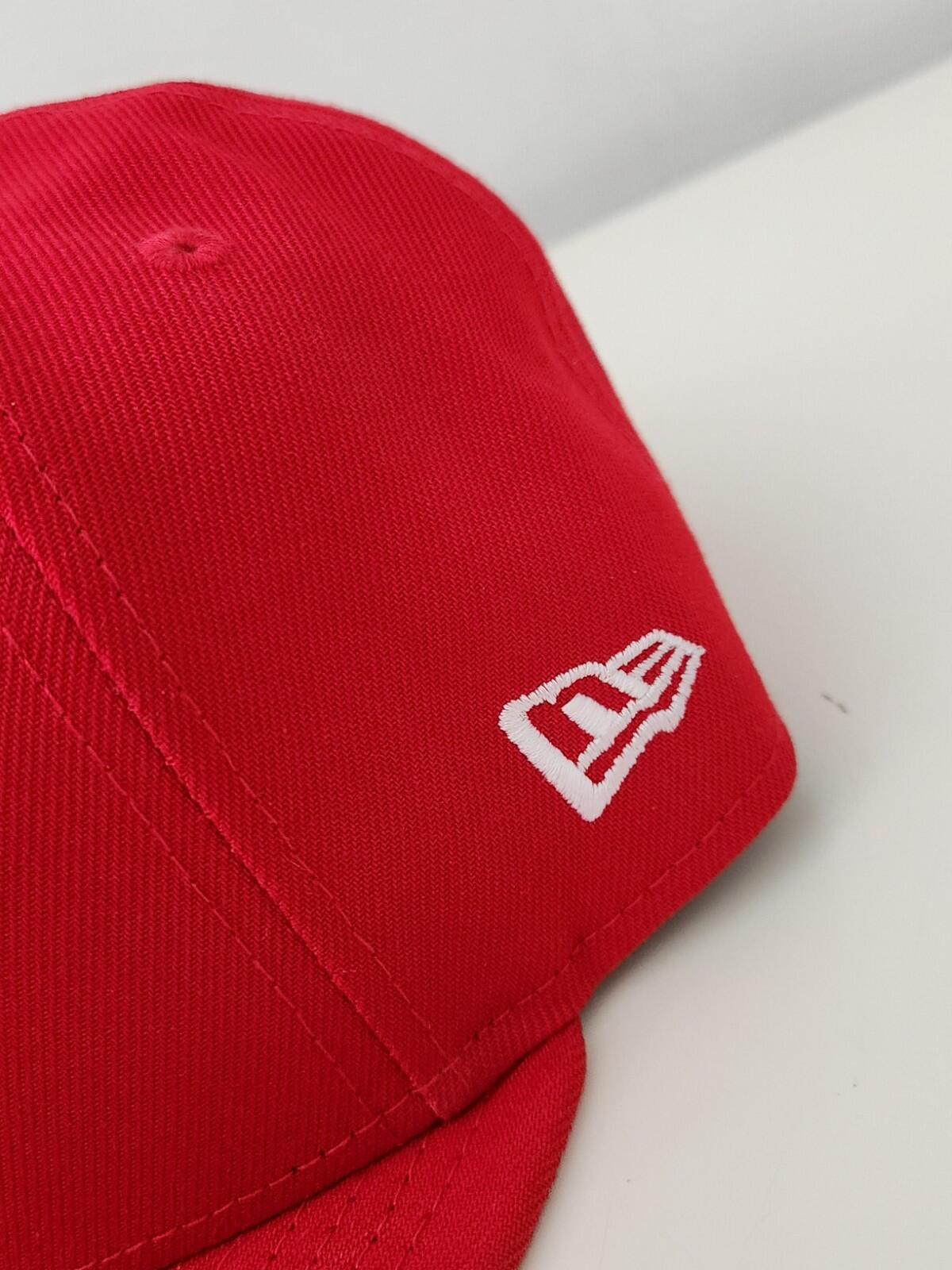 FW23 Supreme Jesus Piece S Logo New Era 59Fifty Hat 7 1/8 Red Grey cap snapback