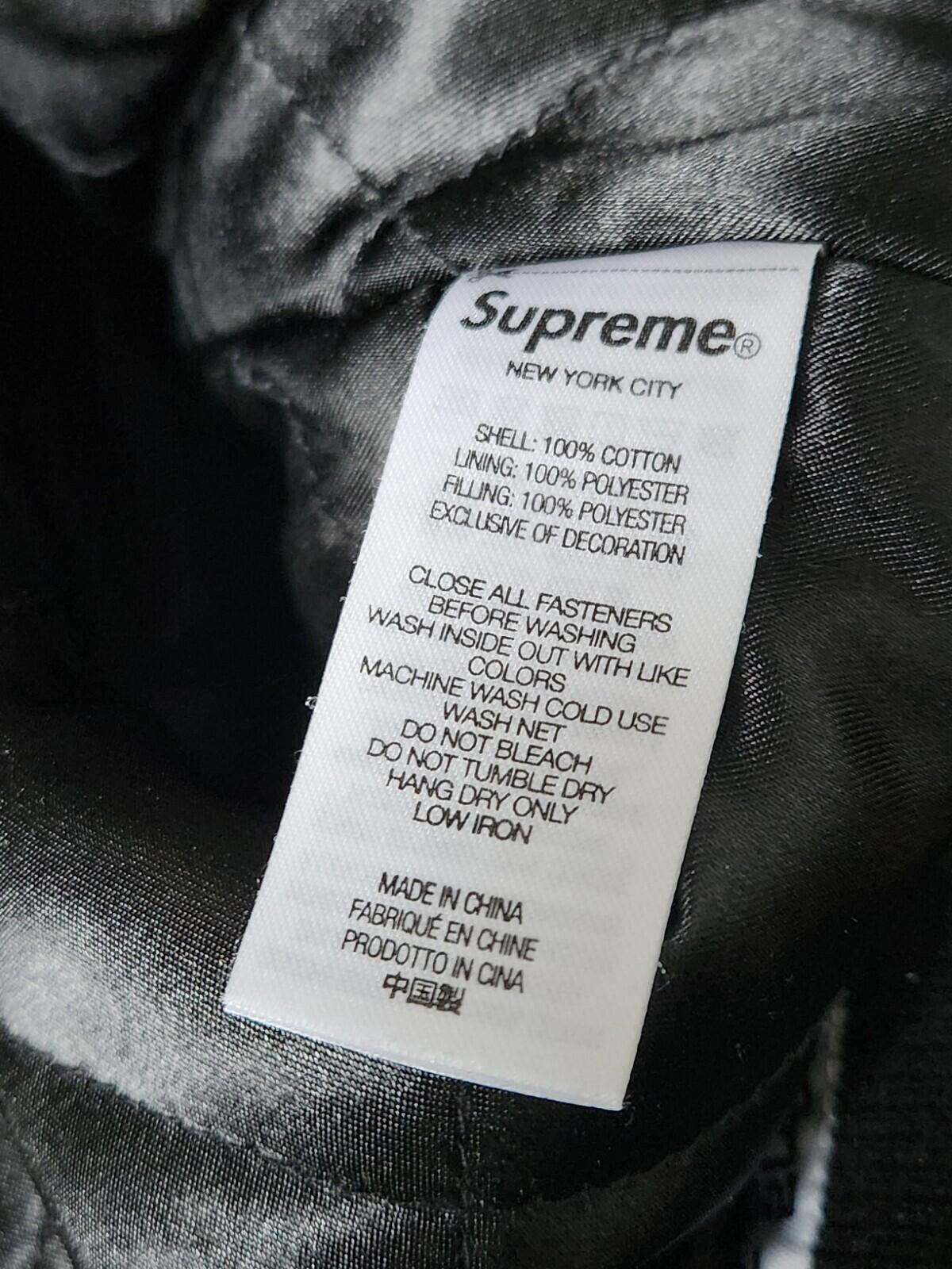 FW22 Supreme x Mitchell & Ness Doughboy Twill Varsity Jacket Black Size S