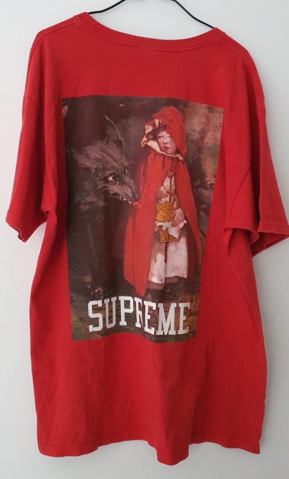 FW12 Supreme Little Red Riding Hood red Tee size T-shirt