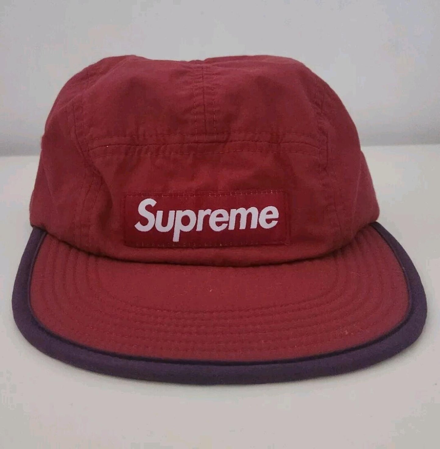 SS12 Supreme Nylon Soft Bill Camp Cap Burgundy