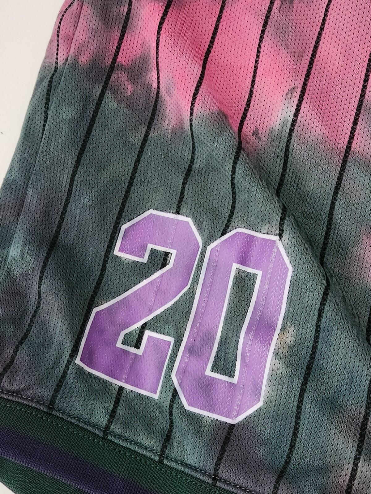 FW20 Supreme Dyed Basketball Short Green Pink Purple Shorts size S small